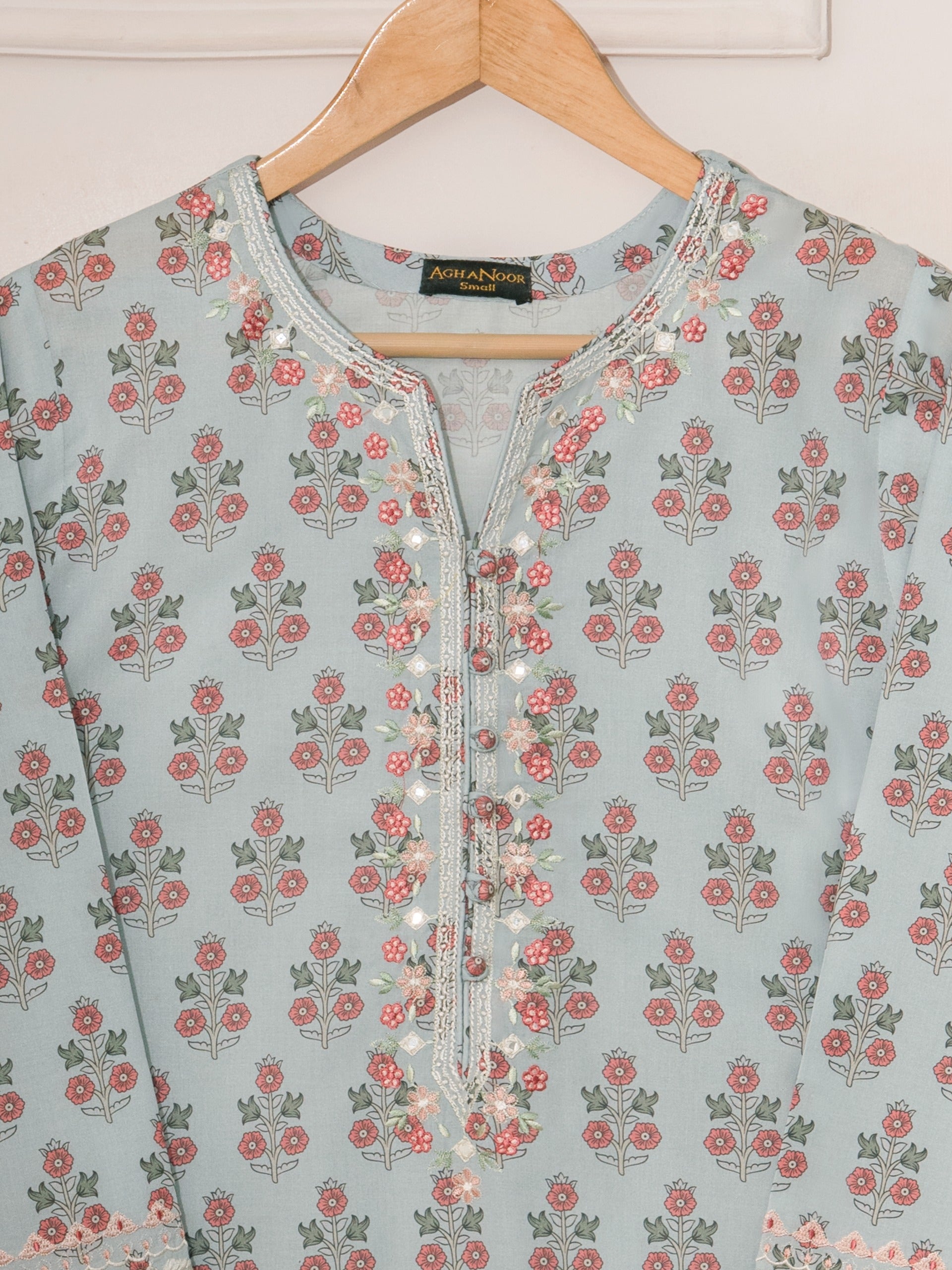 2 Piece - Digital Printed Cambric Suit S111293 - Image 2