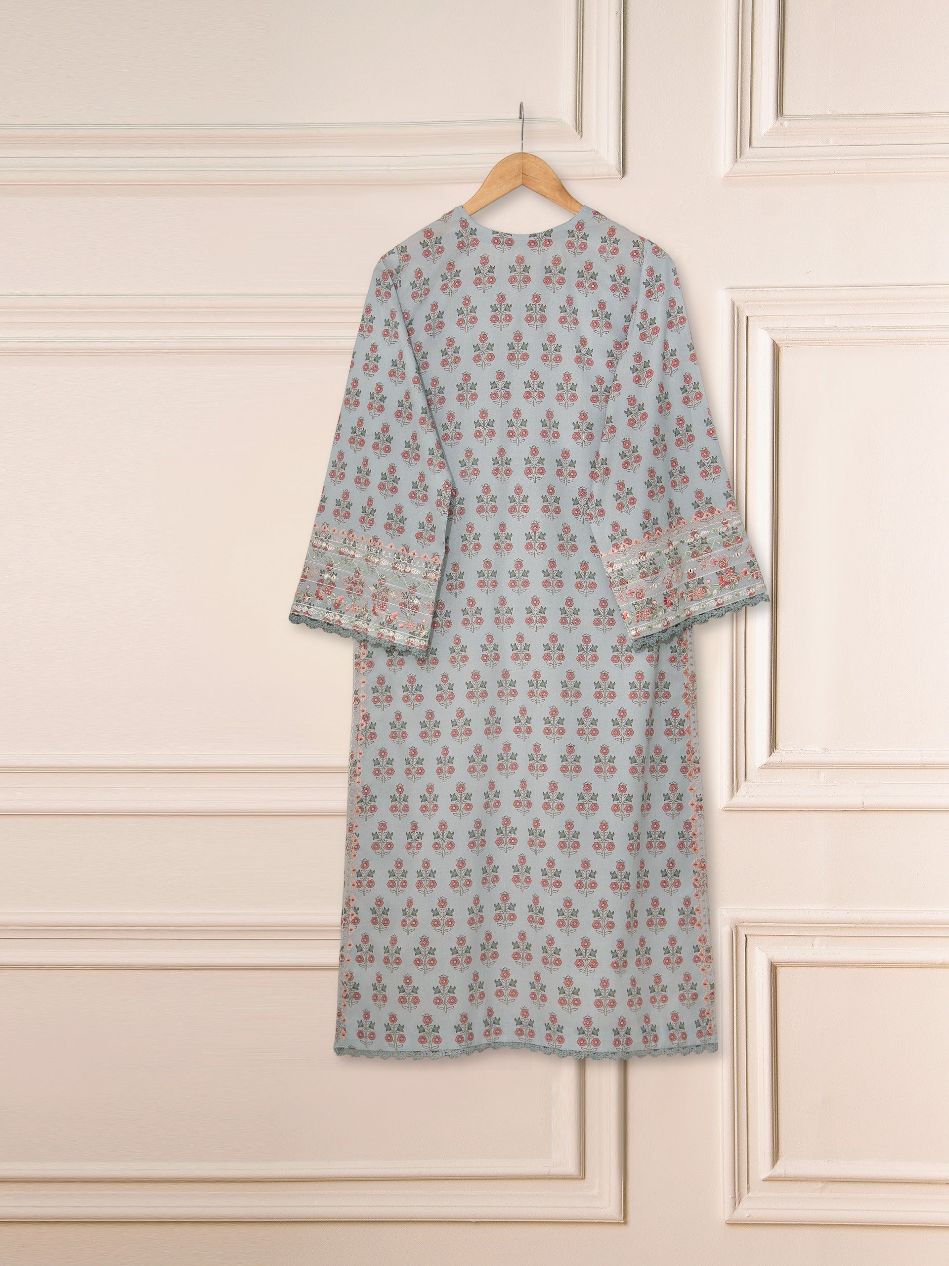 2 Piece - Digital Printed Cambric Suit S111293 - Image 5