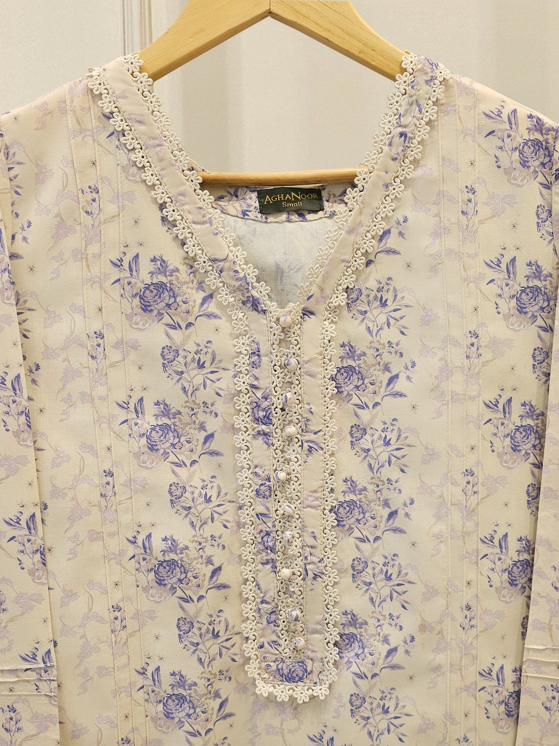 2 Piece - Digital Printed Cambric Suit S113044 - Image 2