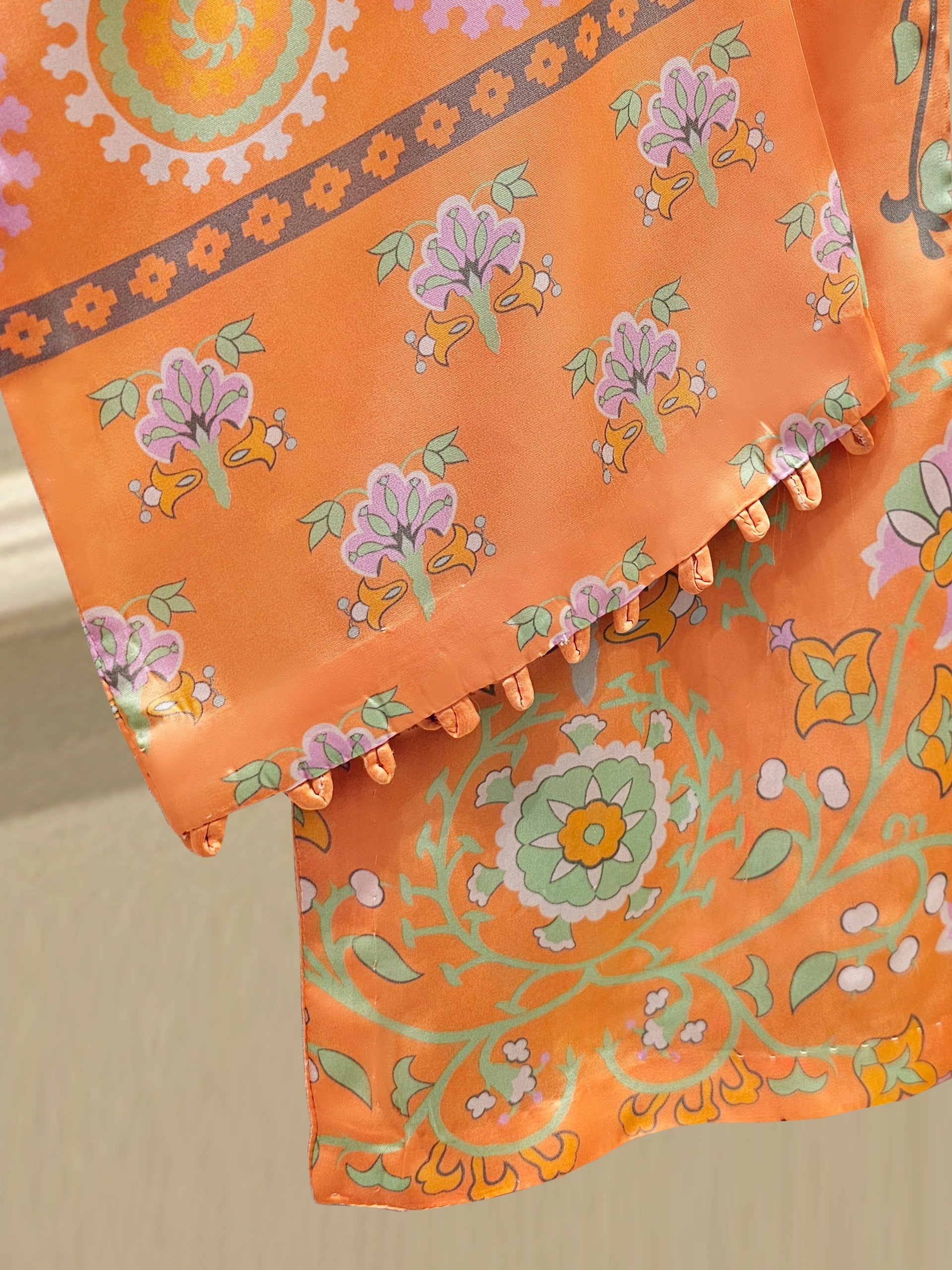 2 Piece- Printed Silk Co-ord Set S111746 - Image 3