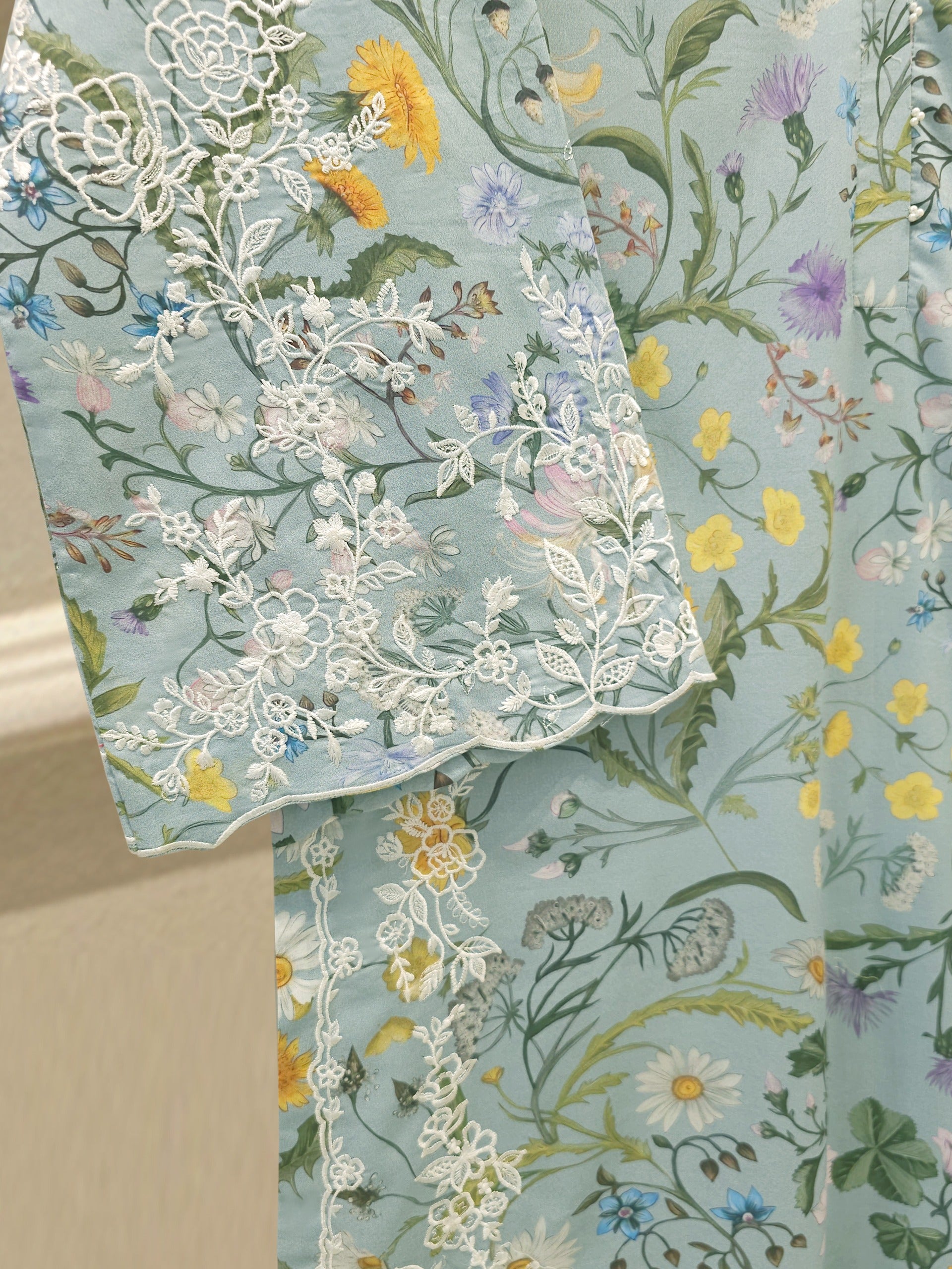 2 Piece - Digital Printed Embroidered Cambric Suit S112566 - Image 3