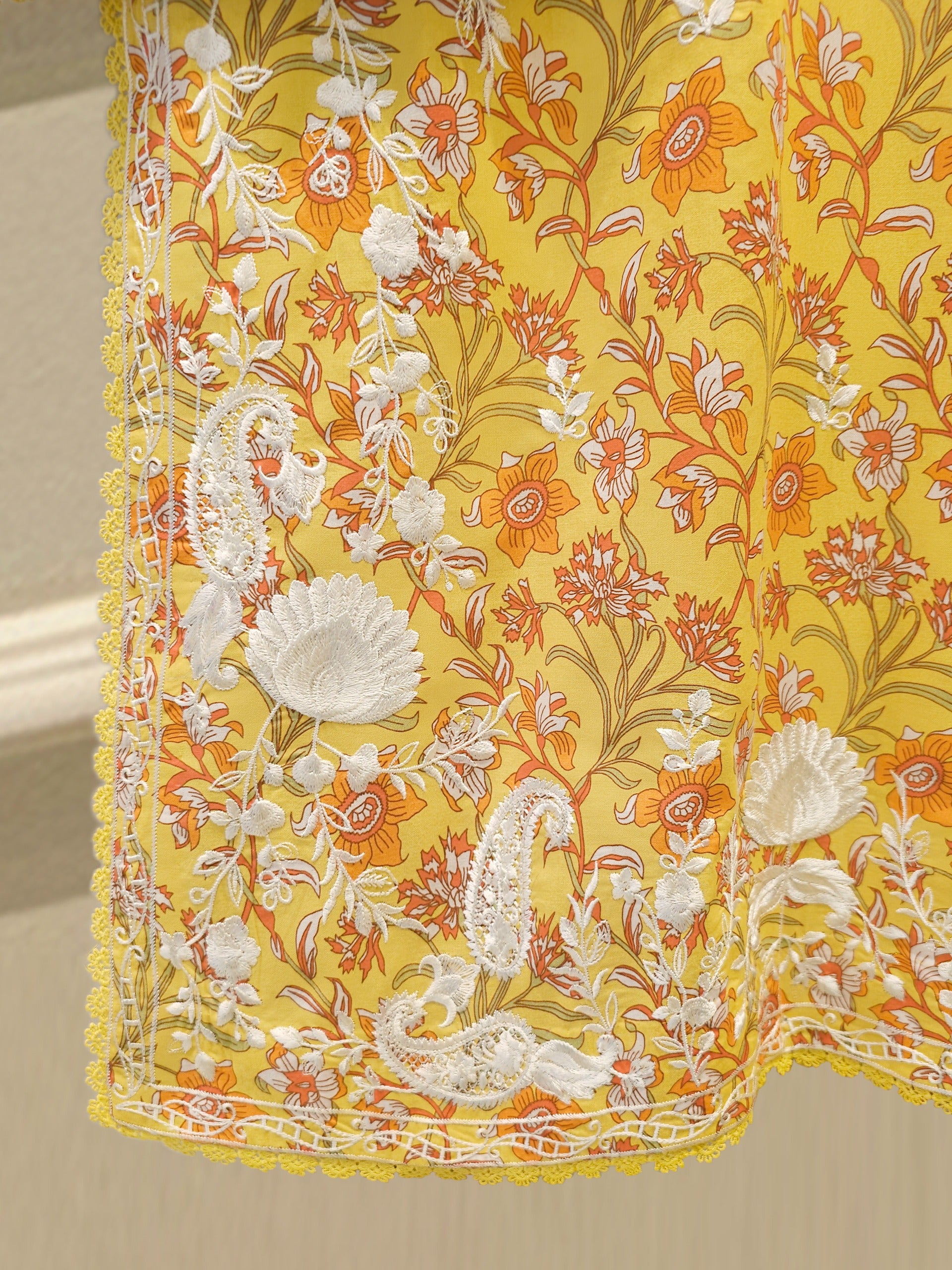 3 Piece - Digital Printed Embroidered Cambric Suit S112687 - Image 4