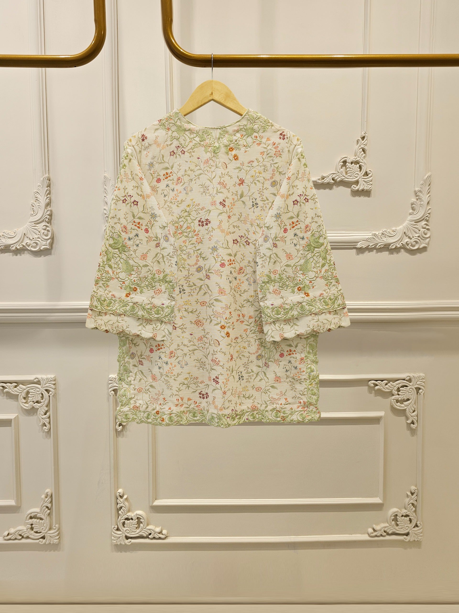 2 Piece - Digital Printed  Embroidered  Khaddar Suit S112513 - Image 4