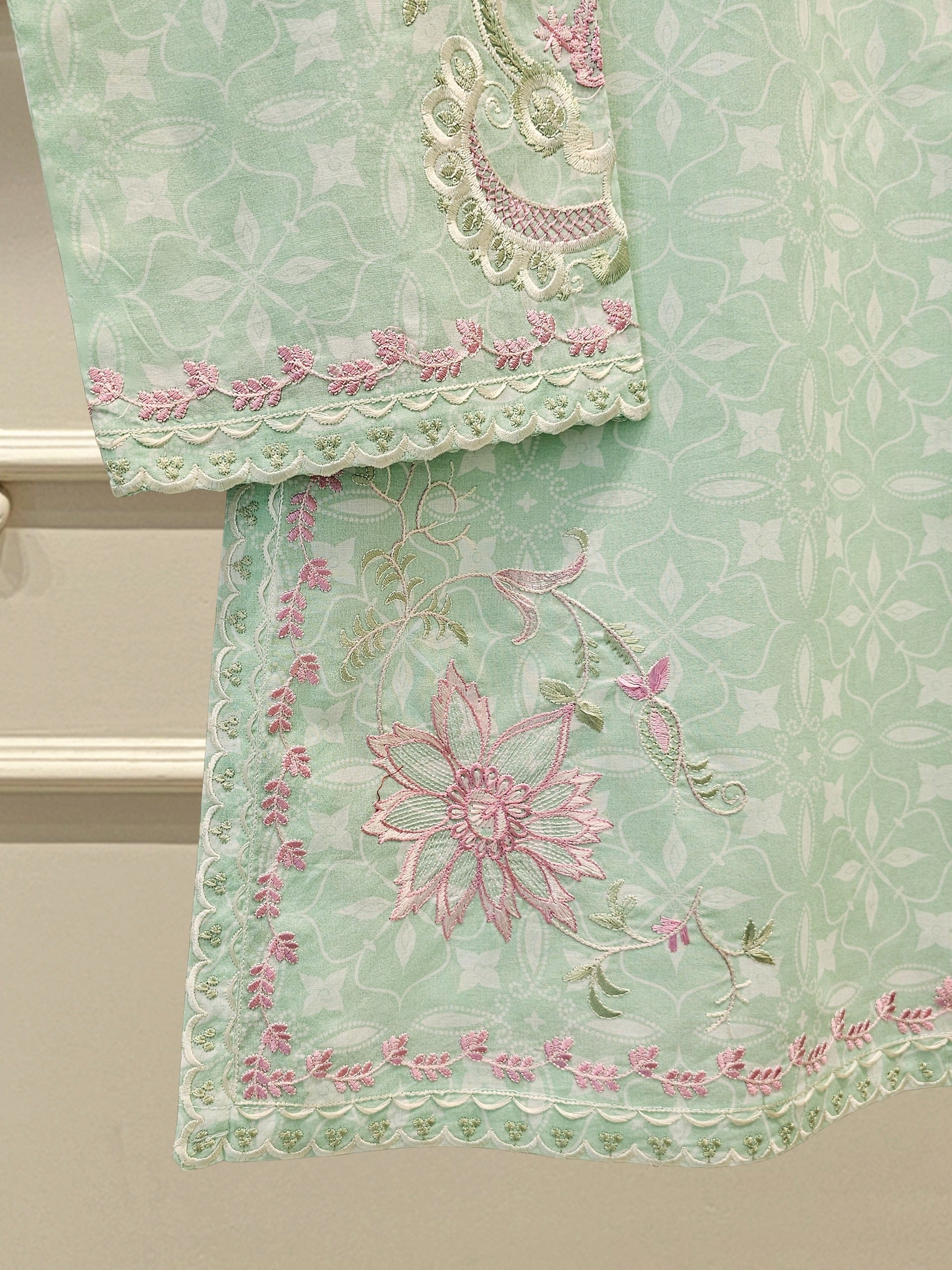 2 Piece - Digital Printed Embroidered Lawn Suit S111642 - Image 3