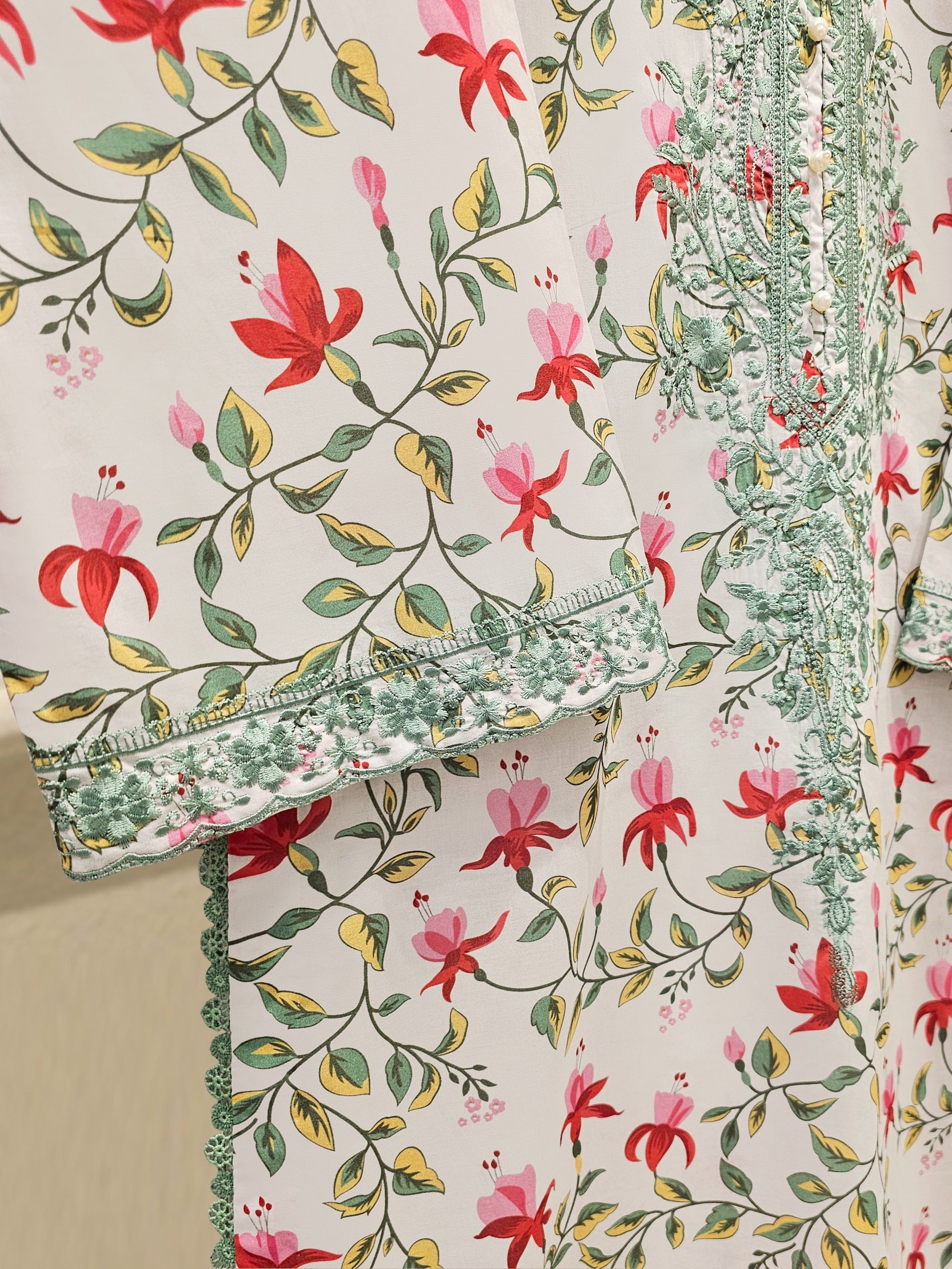 2 Piece - Digital Printed Embroidered Lawn Suit S111716 - Image 2
