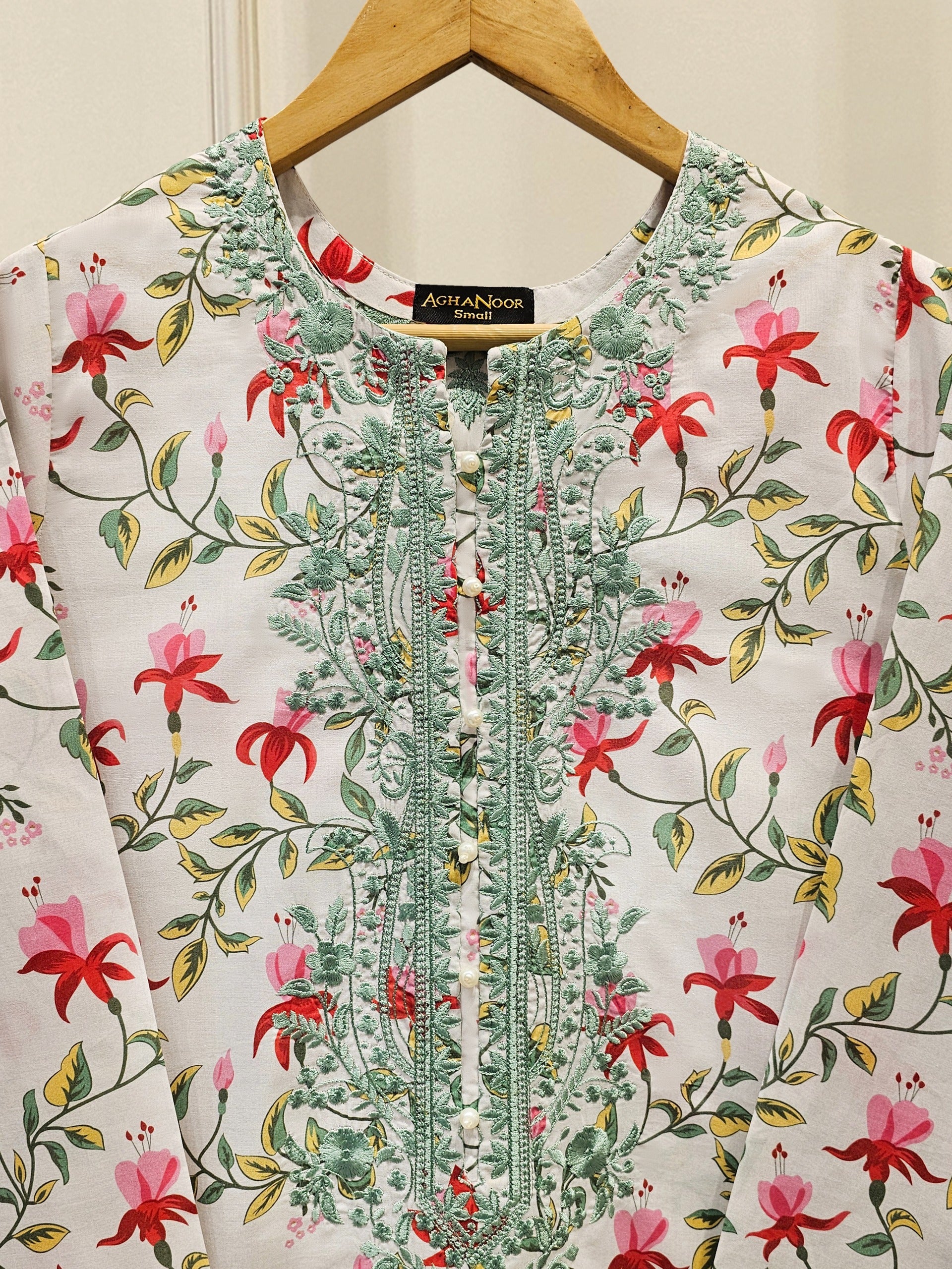 2 Piece - Digital Printed Embroidered Lawn Suit S111716 - Image 4
