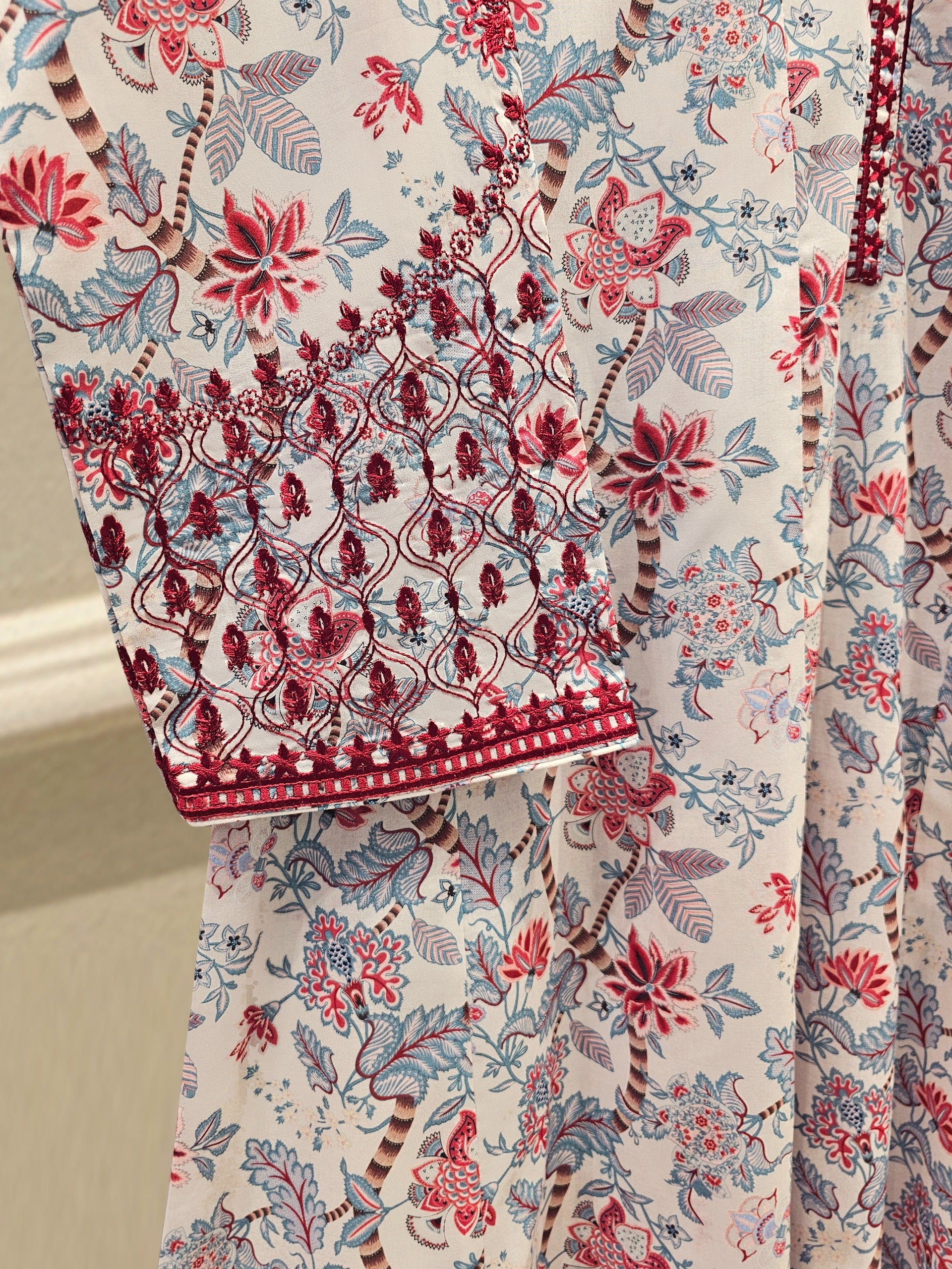 2 Piece - Digital Printed Embroidered Lawn Suit S111734 - Image 3
