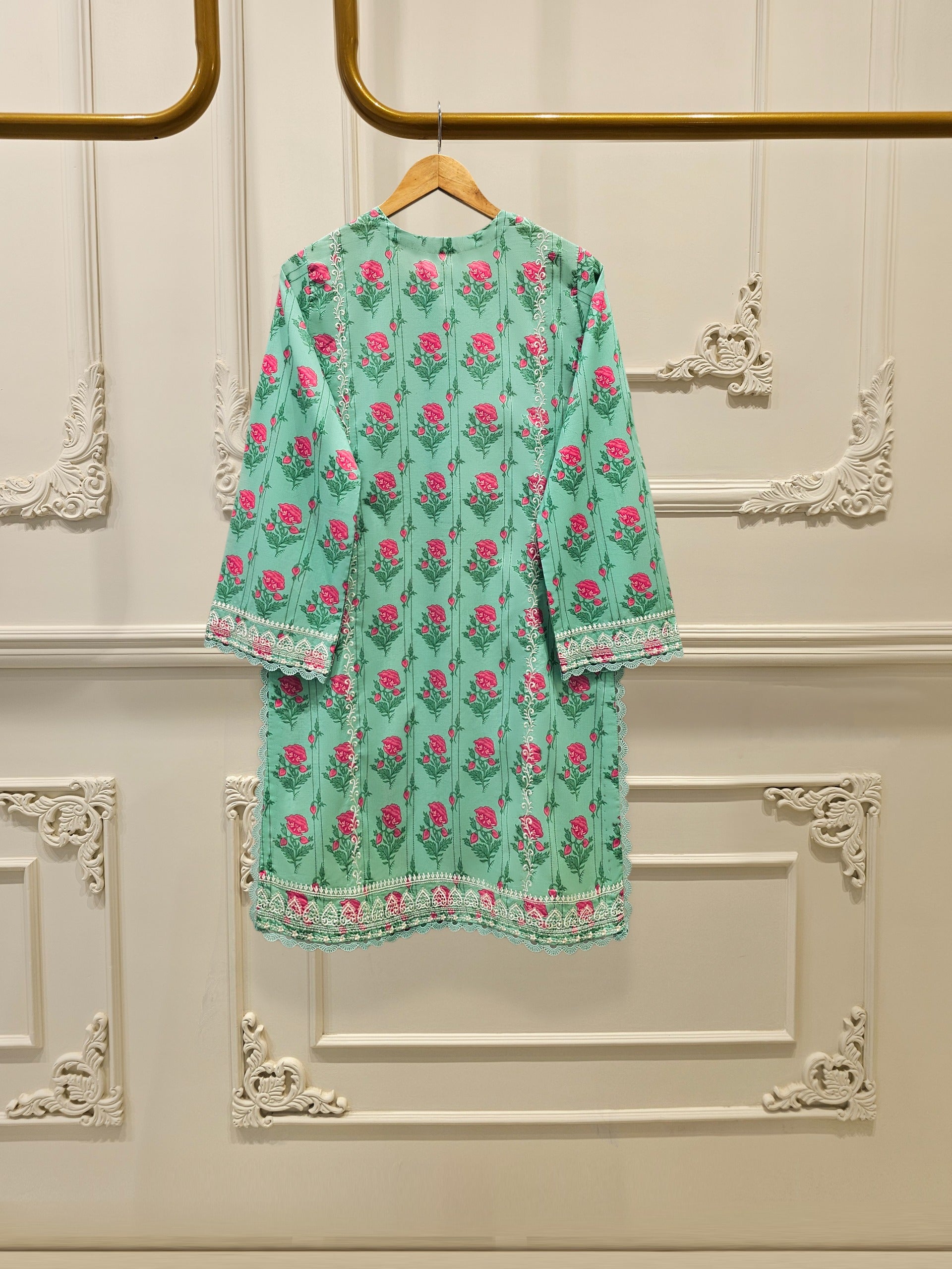 Digital Printed Embroidered Lawn Shirt S111740 - Image 5