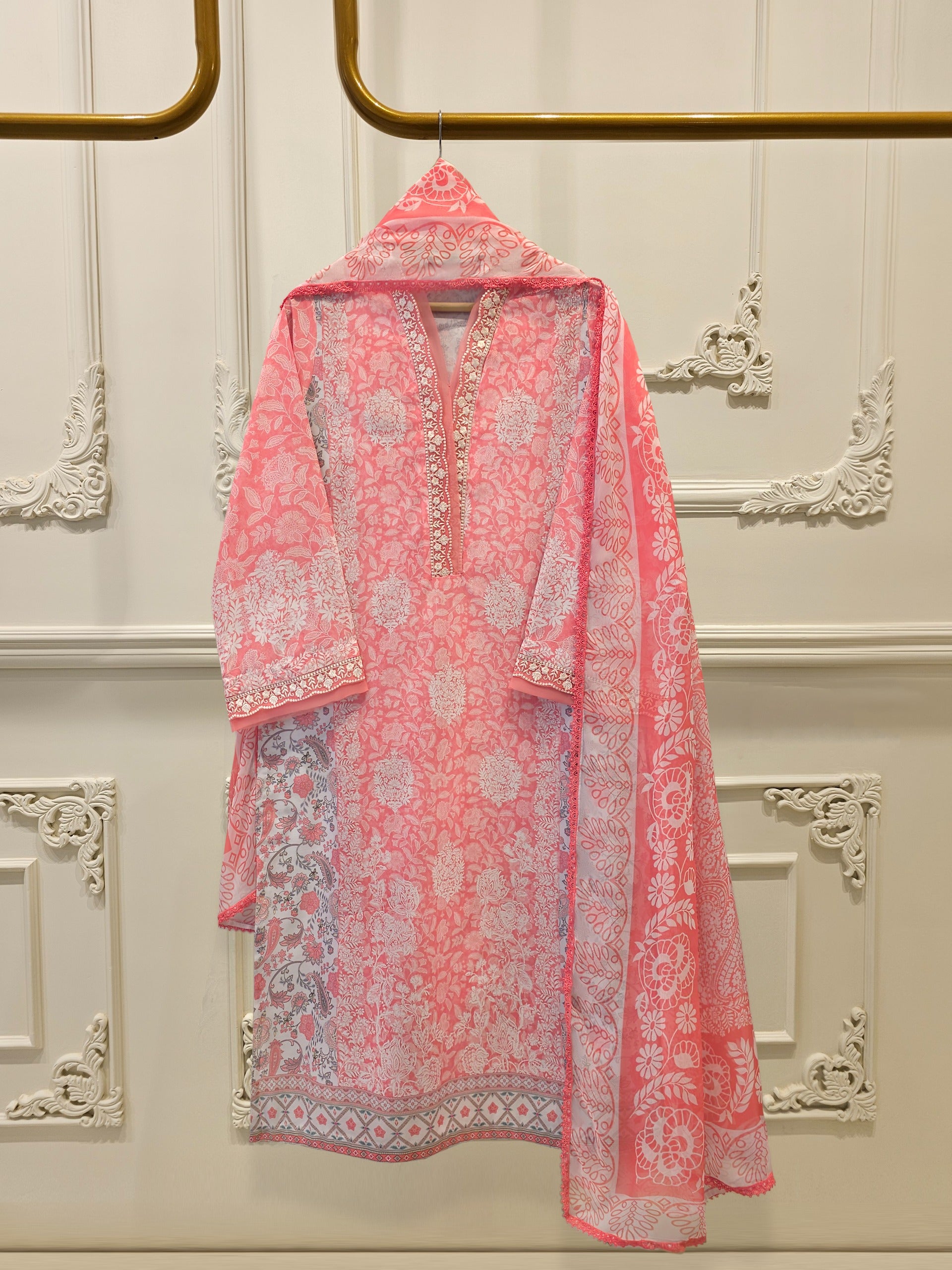 2 Piece - Digital Printed Embroidered Lawn Suit S112080
