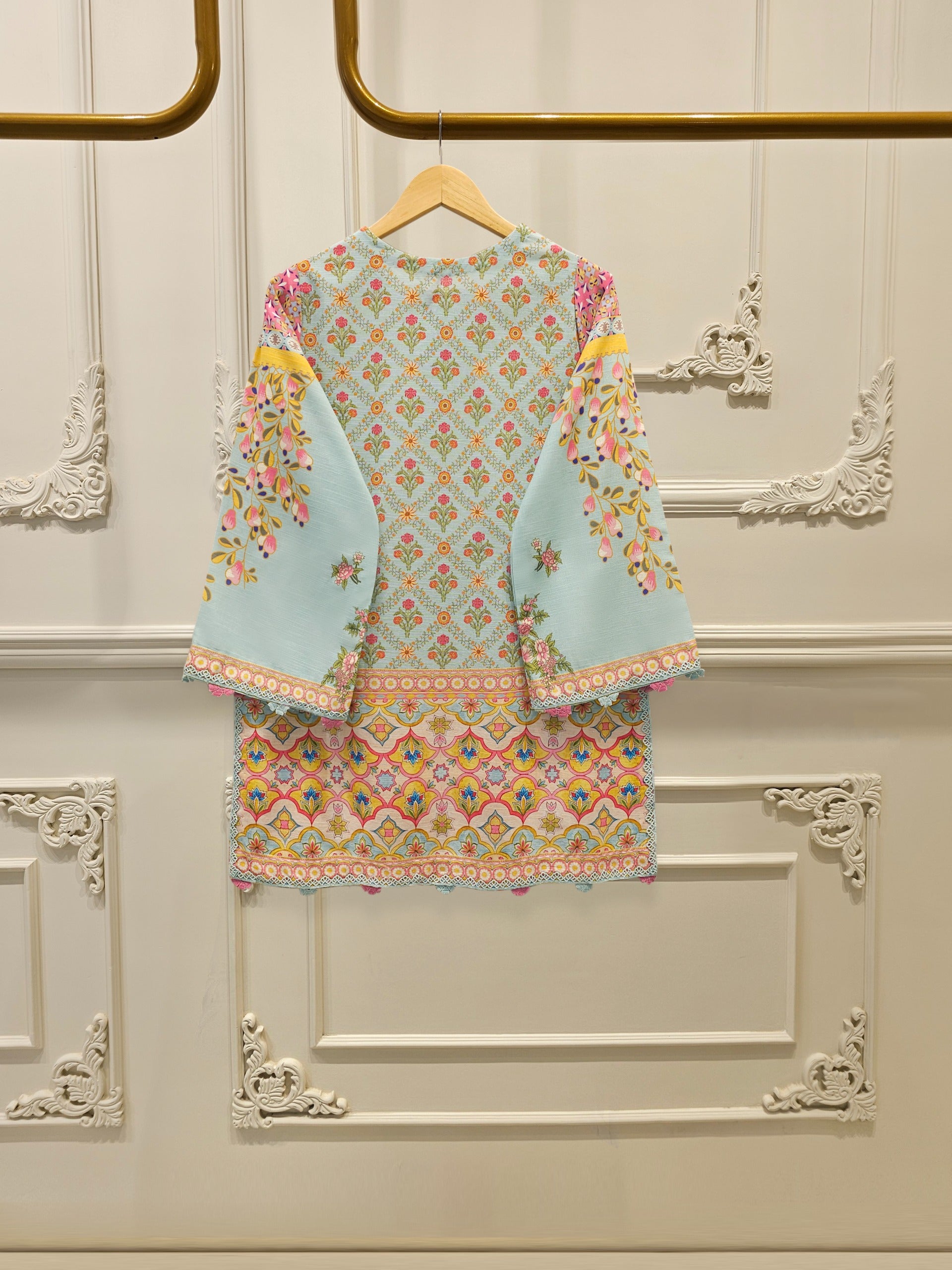 2 Piece - Digital Printed Khaddar Suit S112480 - Image 4