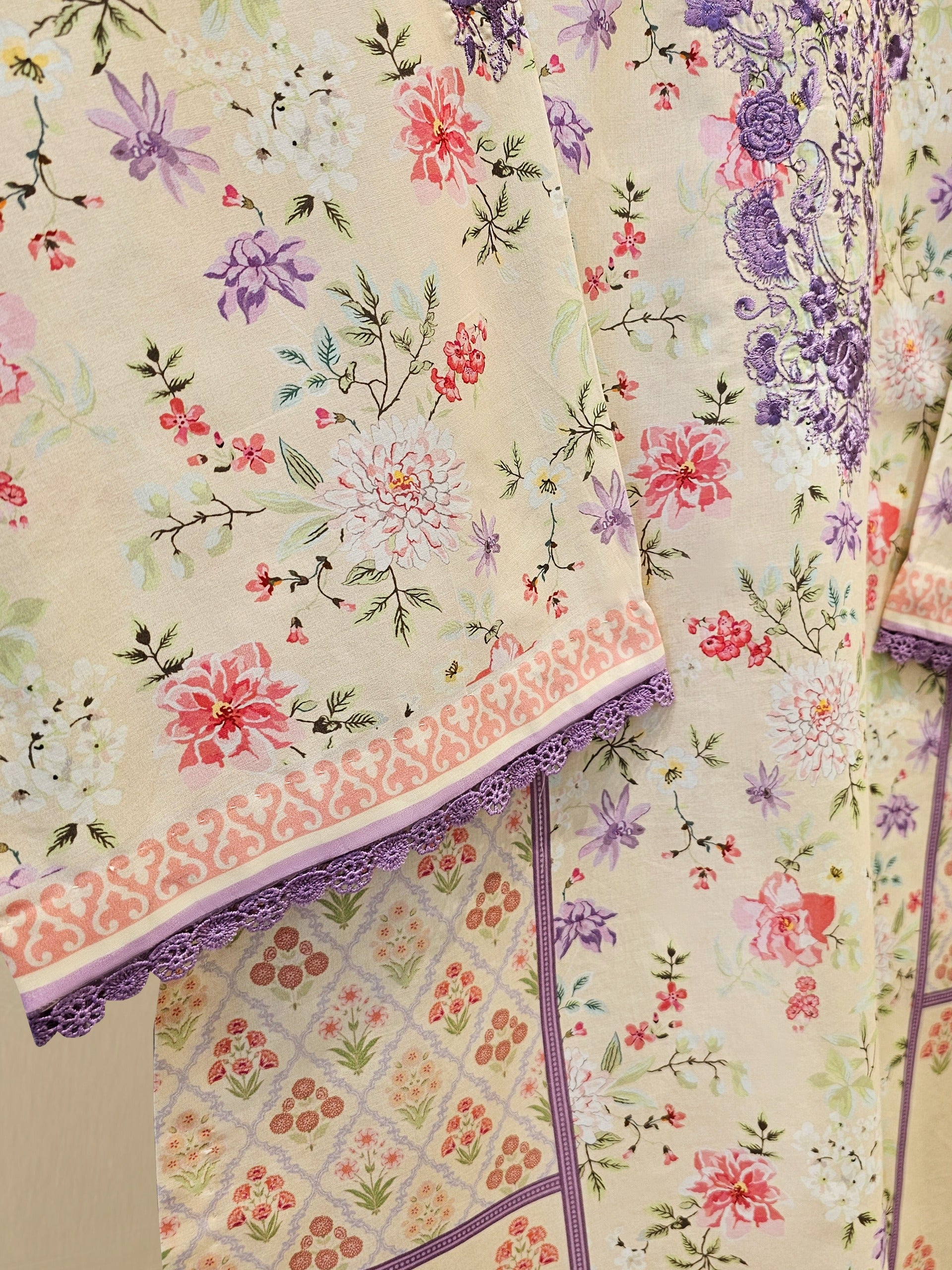 2 Piece - Digital Printed Lawn Suit S111630 - Image 3