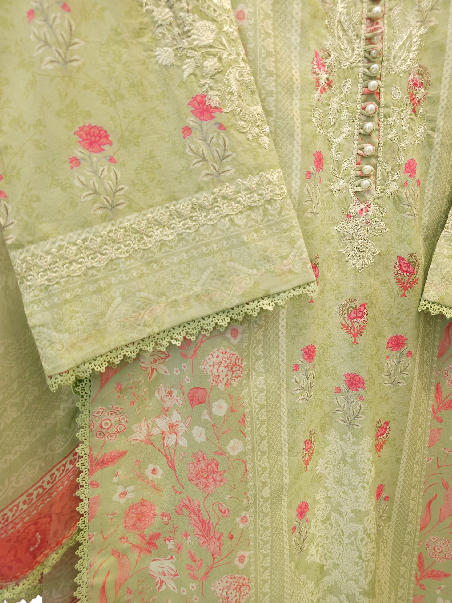 2 Piece - Digital Printed Lawn Suit S112246 - Image 3