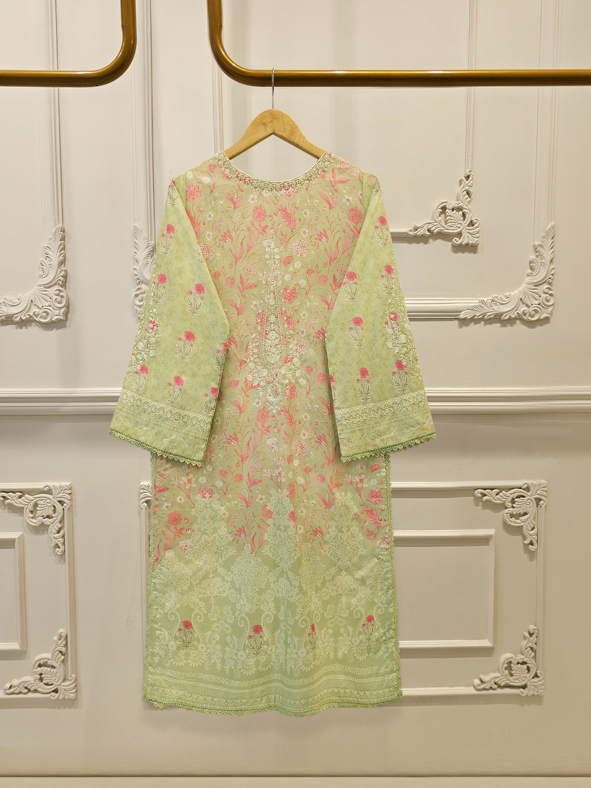 2 Piece - Digital Printed Lawn Suit S112246 - Image 5
