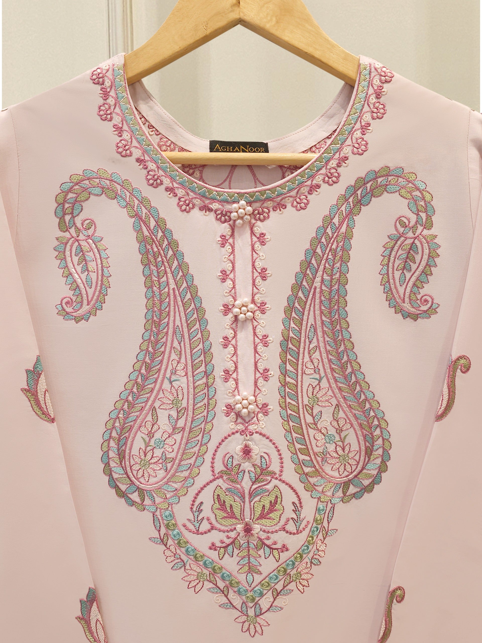 2 Piece - Embroidered Cambric Suit S112379 - Image 2