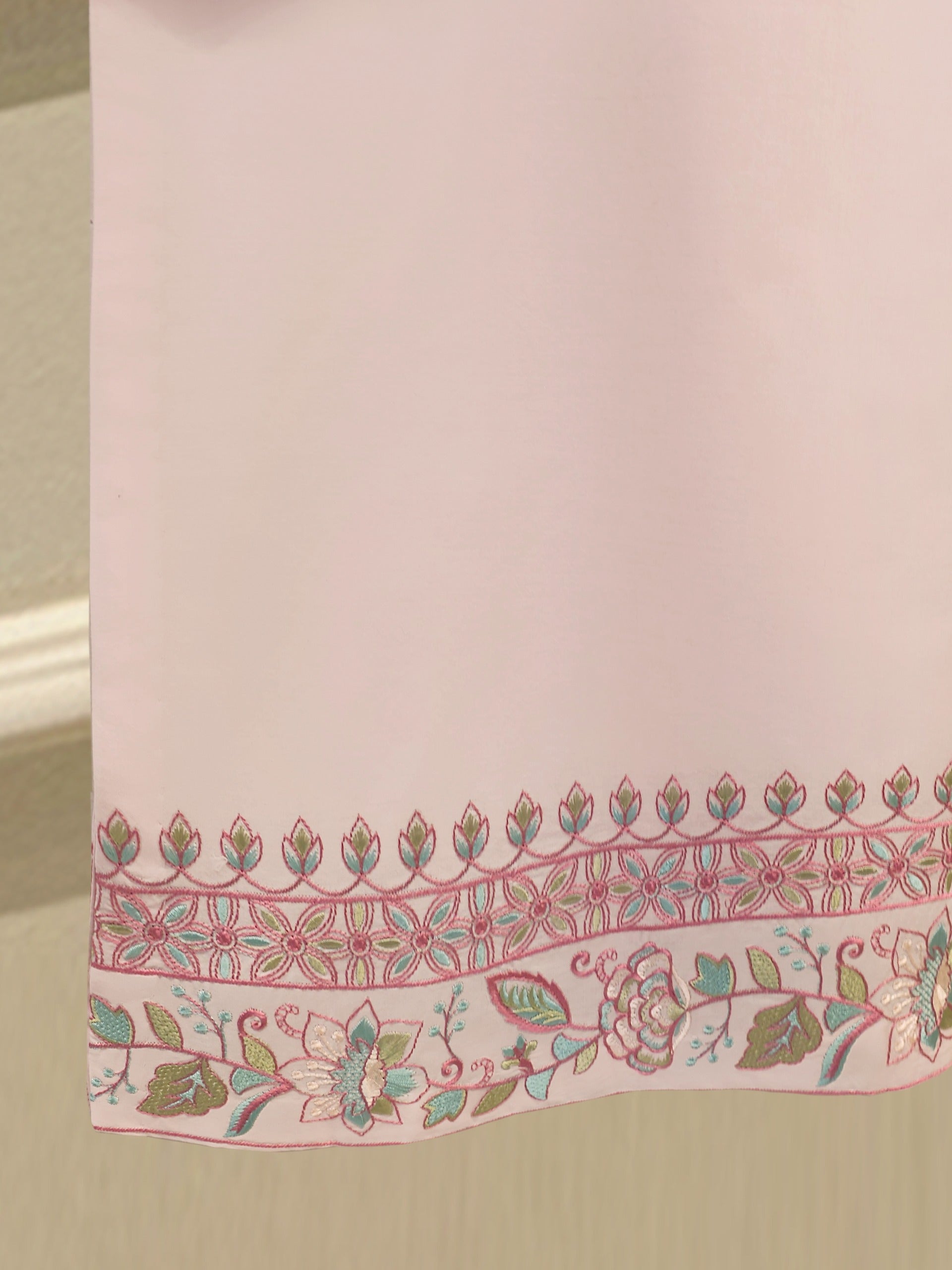 2 Piece - Embroidered Cambric Suit S112379 - Image 4