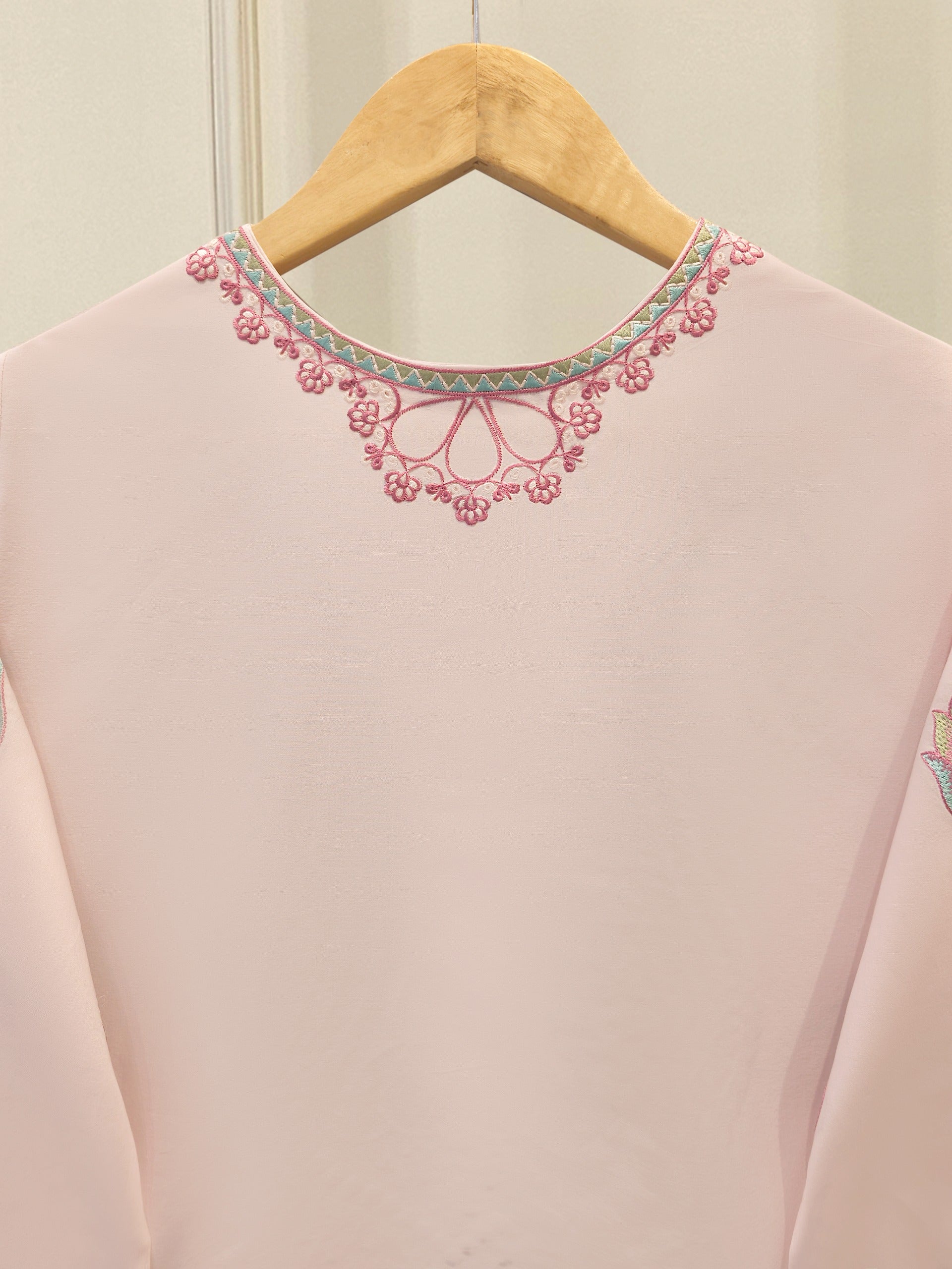 2 Piece - Embroidered Cambric Suit S112379 - Image 6