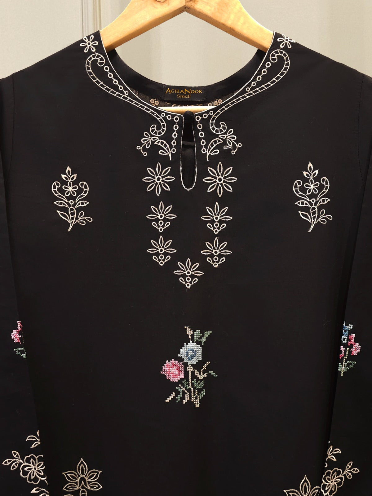 2 Piece - Embroidered Cambric Suit  S112425 - Image 2