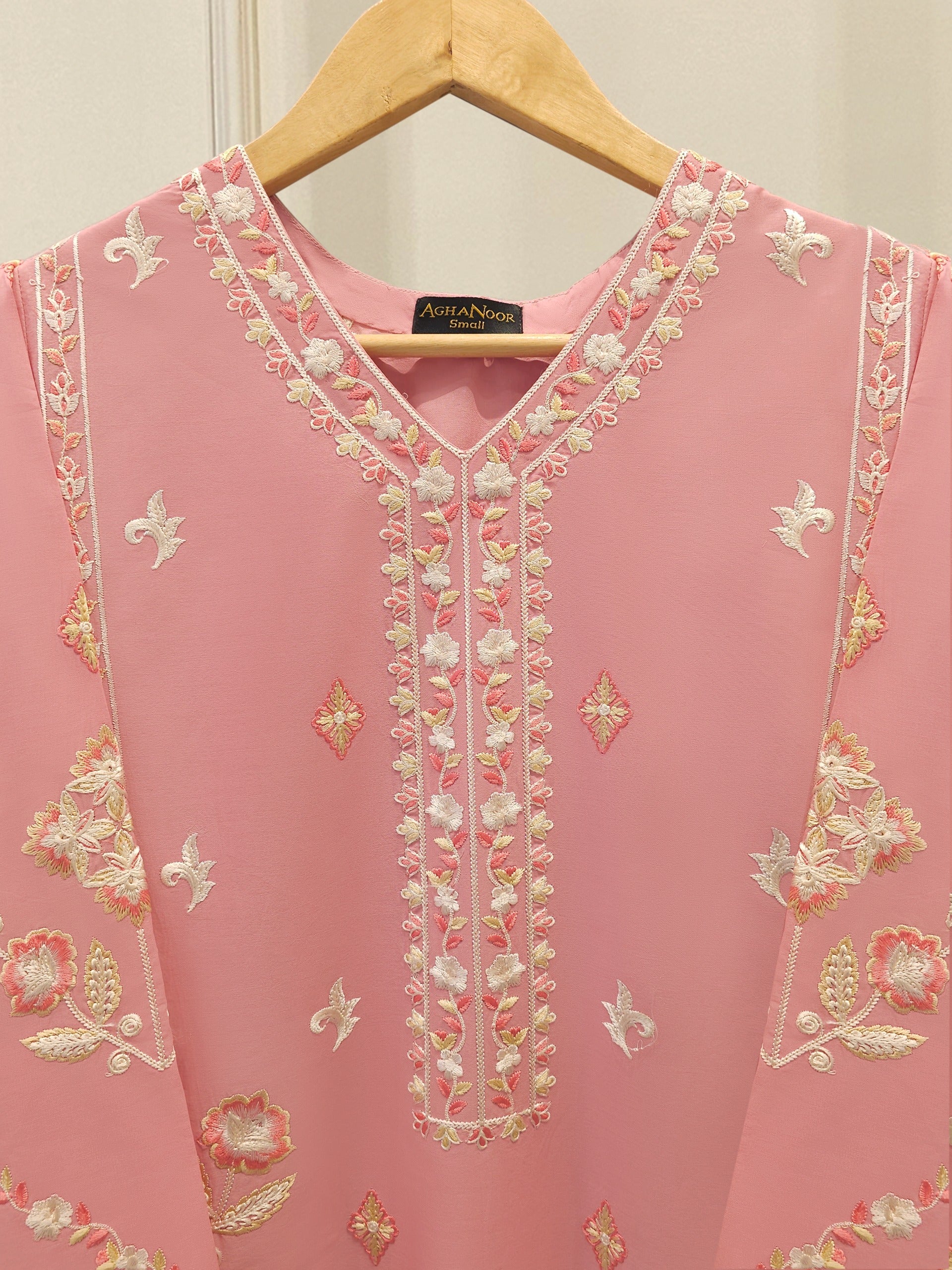 2 Piece - Embroidered Cambric Suit S112445 - Image 2