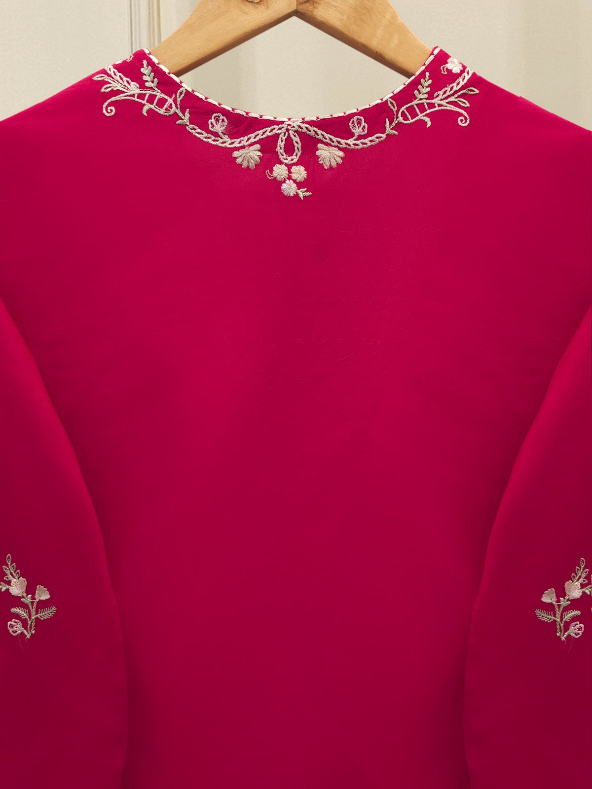 2 Piece - Embroidered Cambric Suit S112506 - Image 6