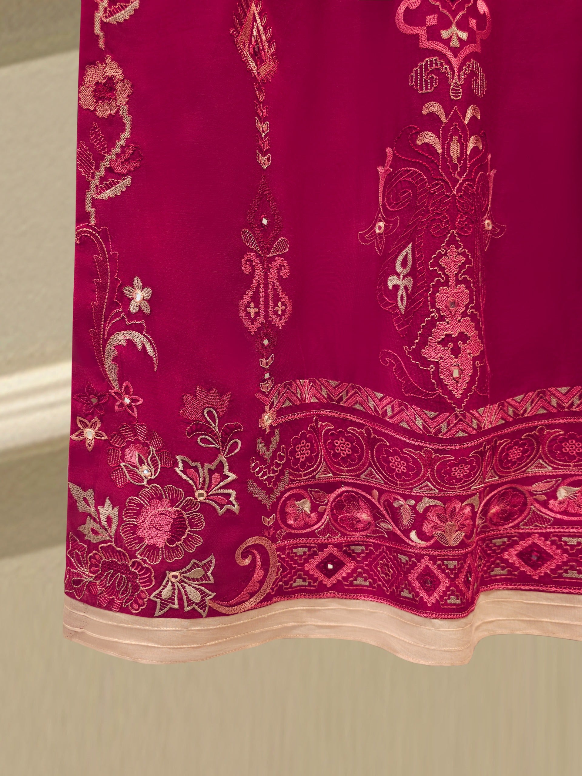 2 Piece - Embroidered Kora Cotton Suit S112683 - Image 4