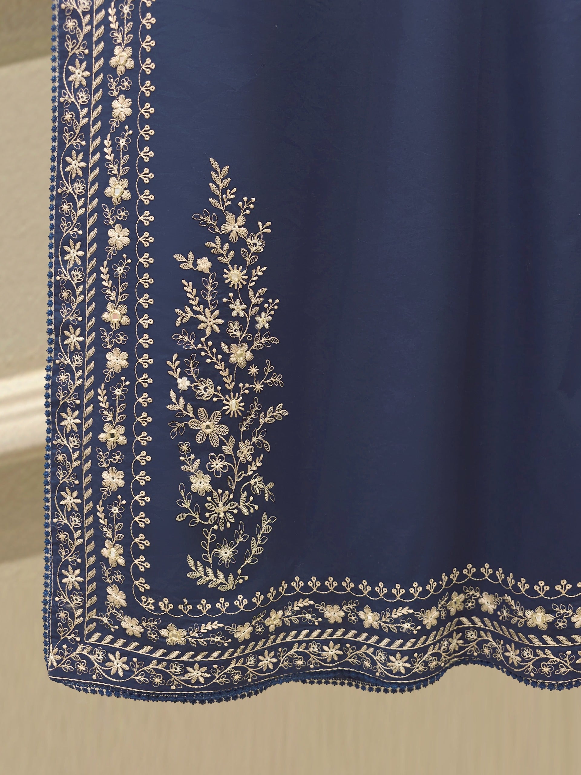 2 Piece - Embroidered Cambric Suit S112690 - Image 4