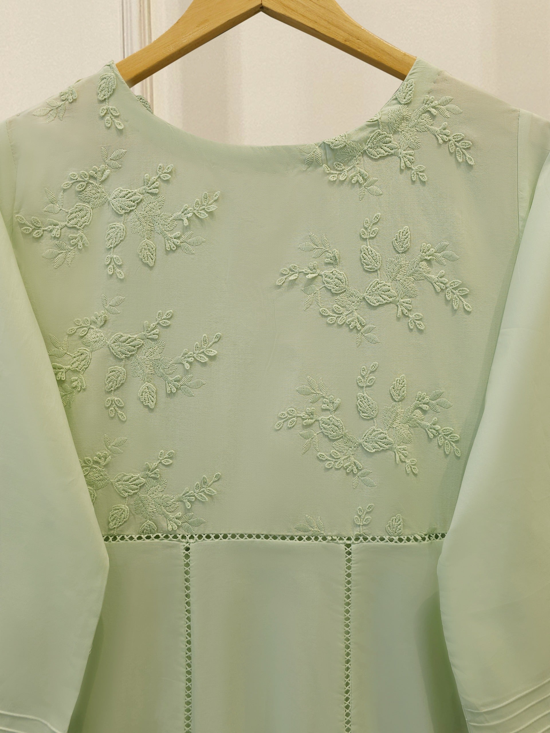 2 Piece - Embroidered Cambric Suit  S113109 - Image 5