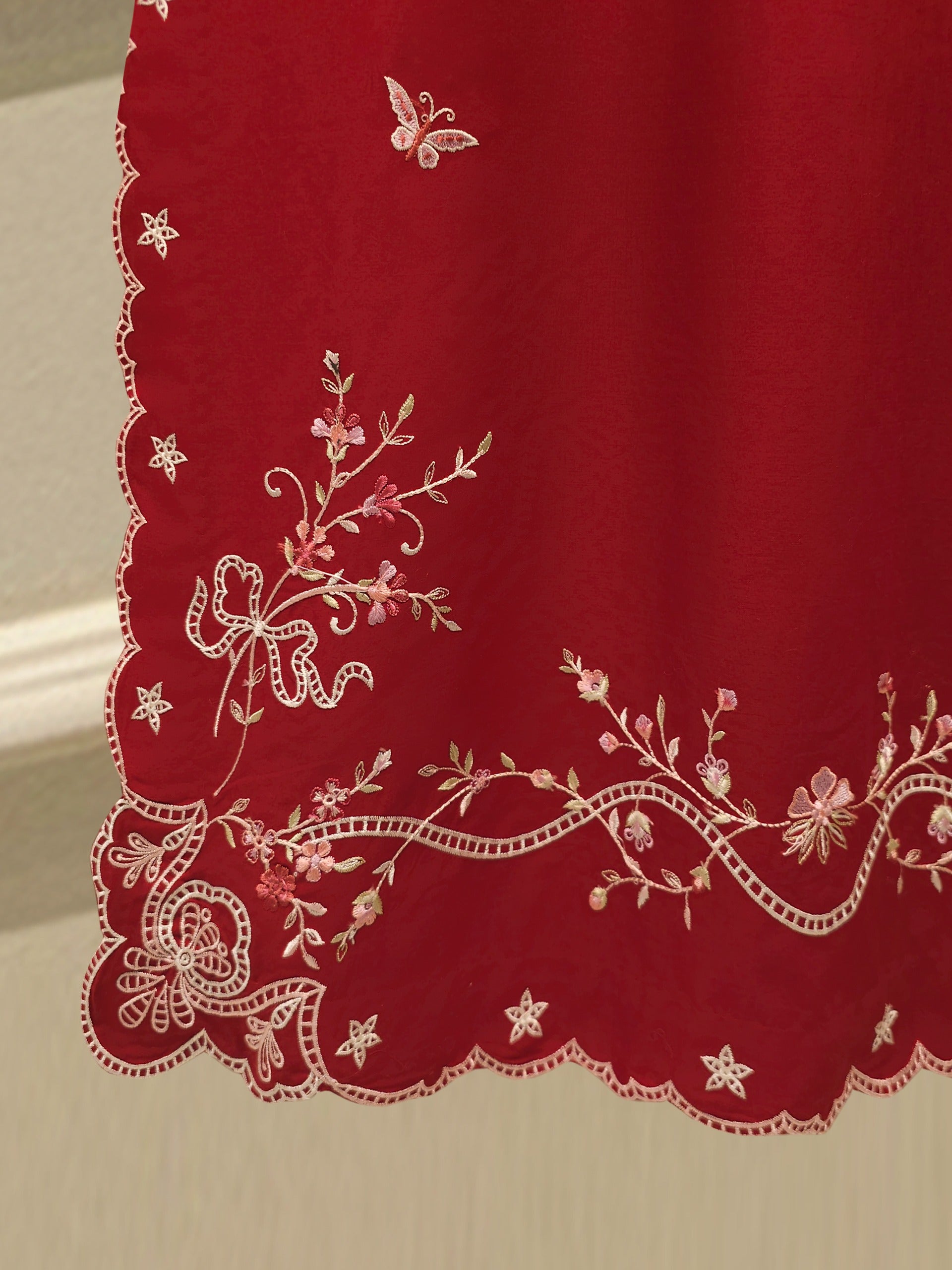 2 Piece - Embroidered Cambric Suit WS00251 - Image 4