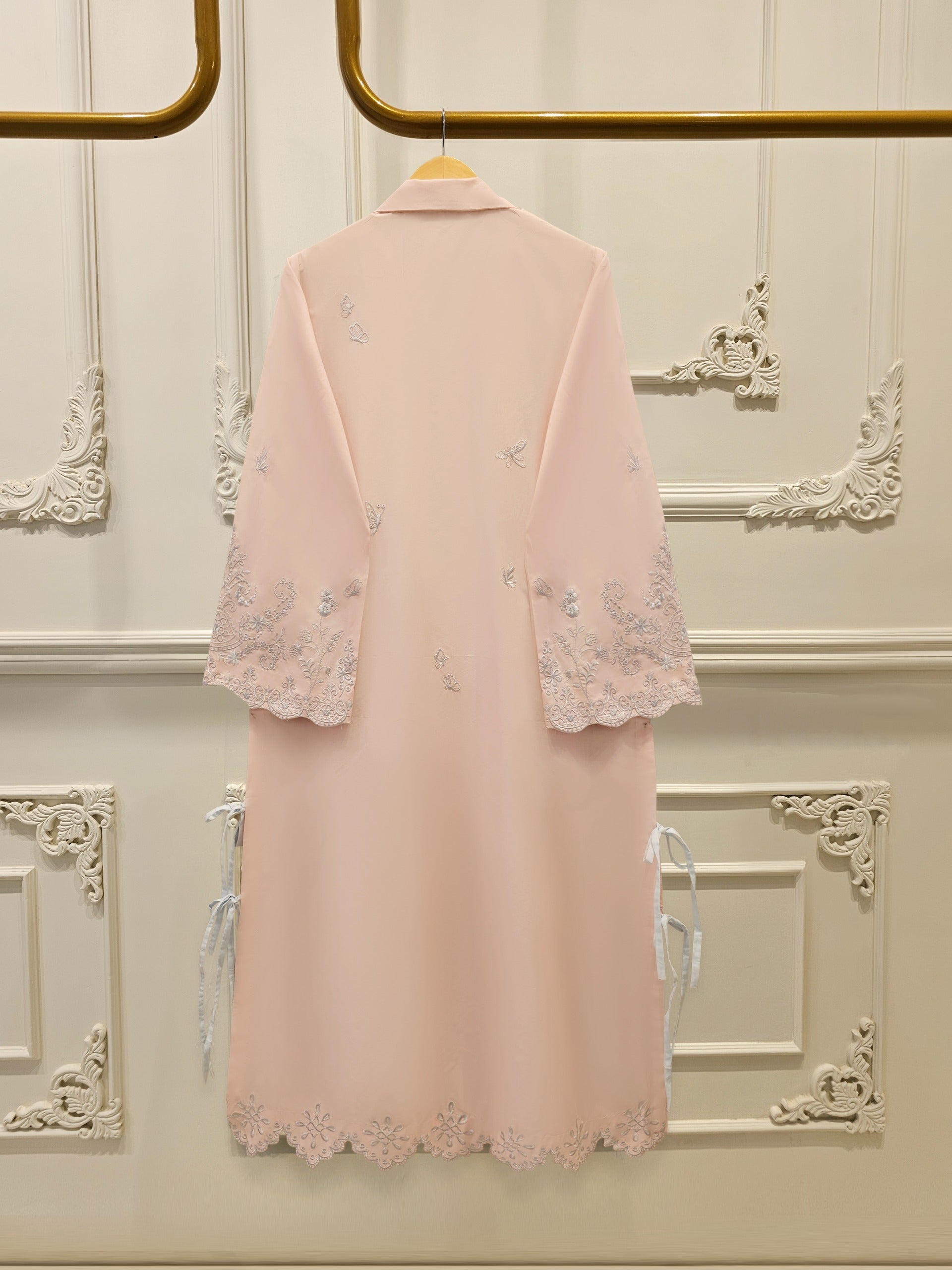 2 Piece - Embroidered Cambric Suit WS00231 - Image 5