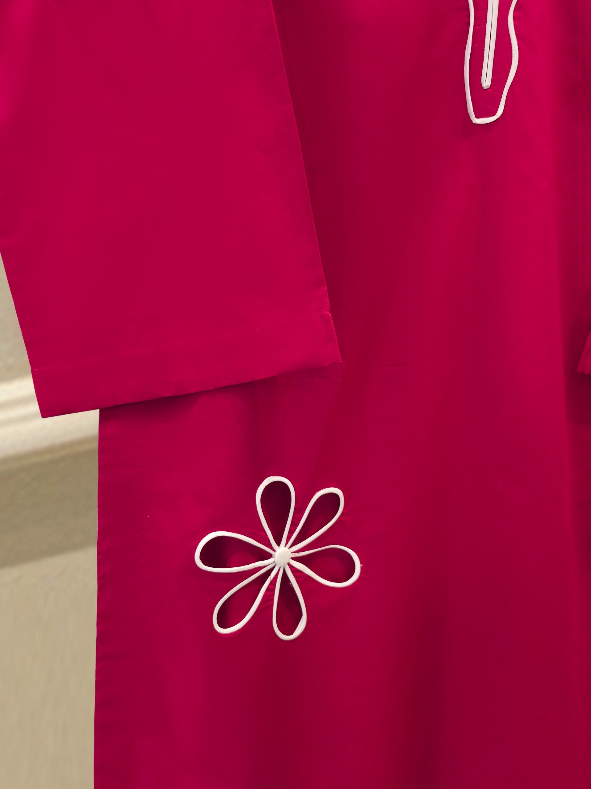 2 Piece - Embroidered Cambric Suit WS00237 - Image 3
