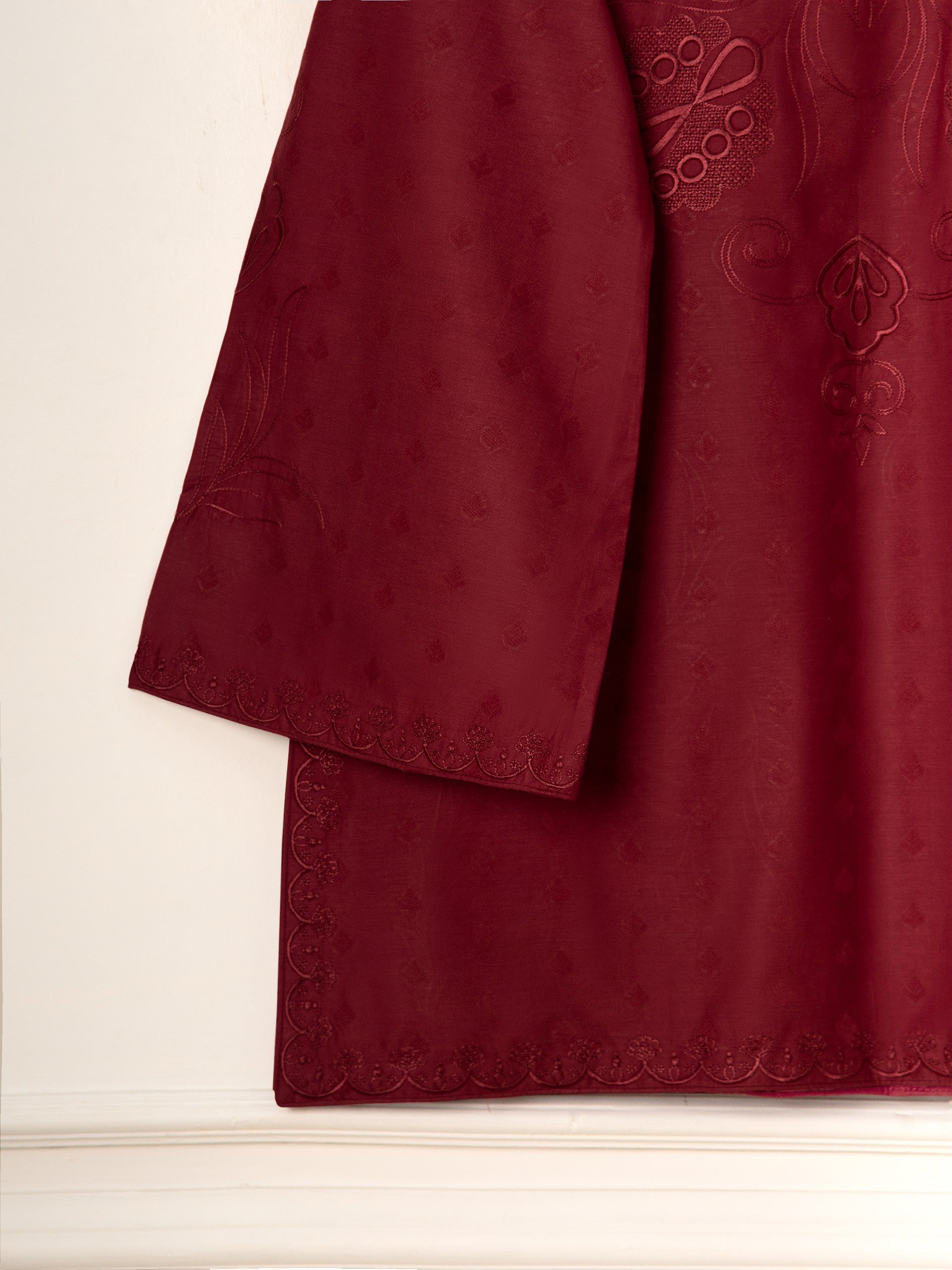 2 Piece - Embroidered Jacquard Suit S111548 - Image 6