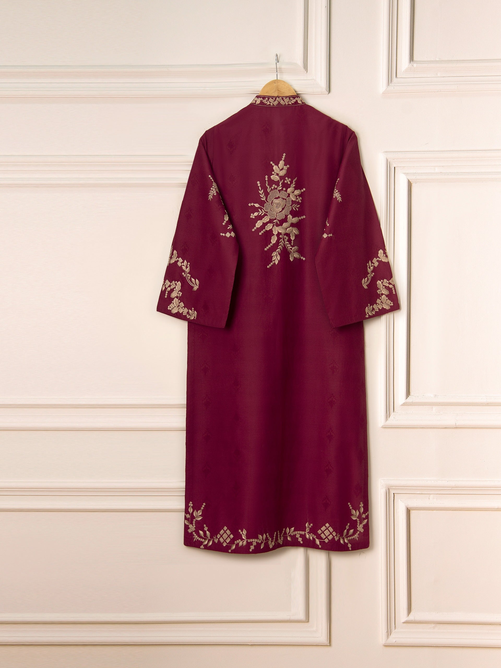 2 Piece - Embroidered Jacquard Suit S111581 - Image 2