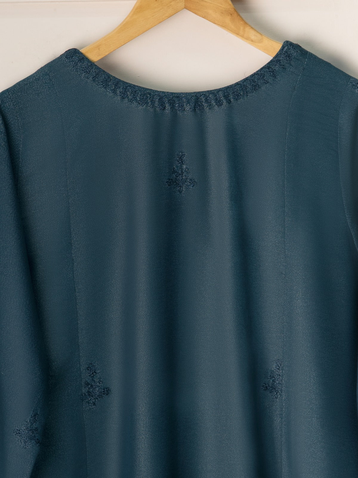 2 Piece- Embroidered Karandi frock S110753 - Image 3