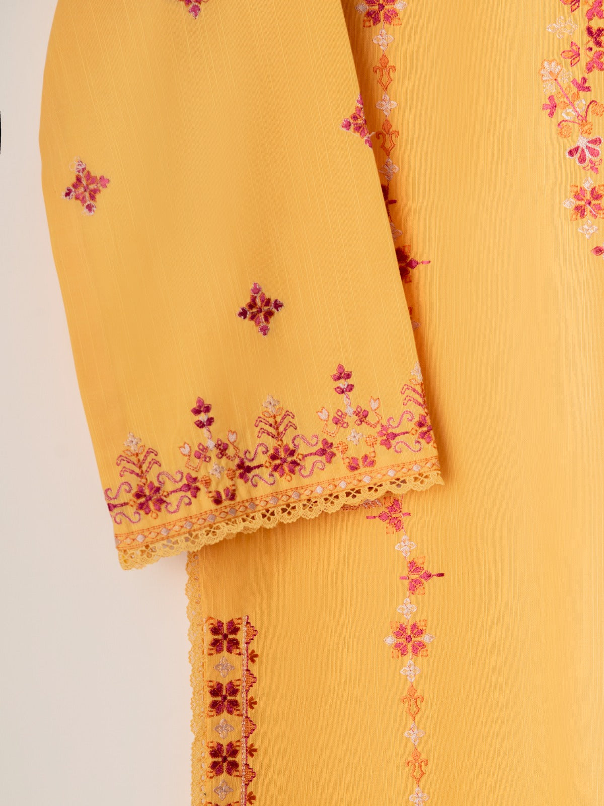 2 Piece - Embroidered Khaddar Suit S110728 - Image 4