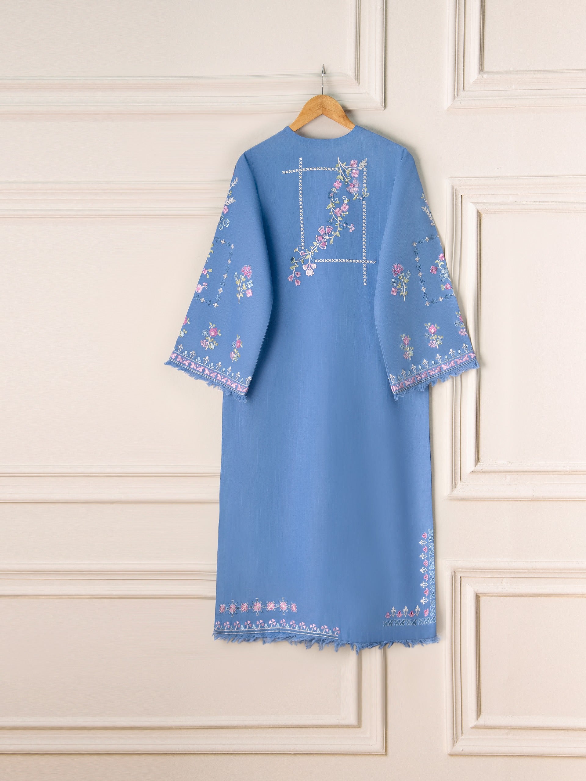 2 Piece - Embroidered Khaddar Suit S111107 - Image 5