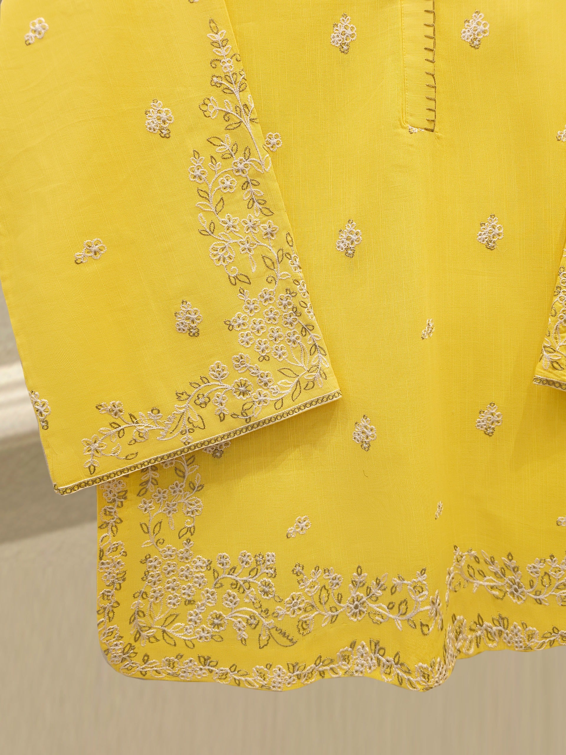 2 Piece - Embroidered  Khaddar Suit S112512 - Image 3