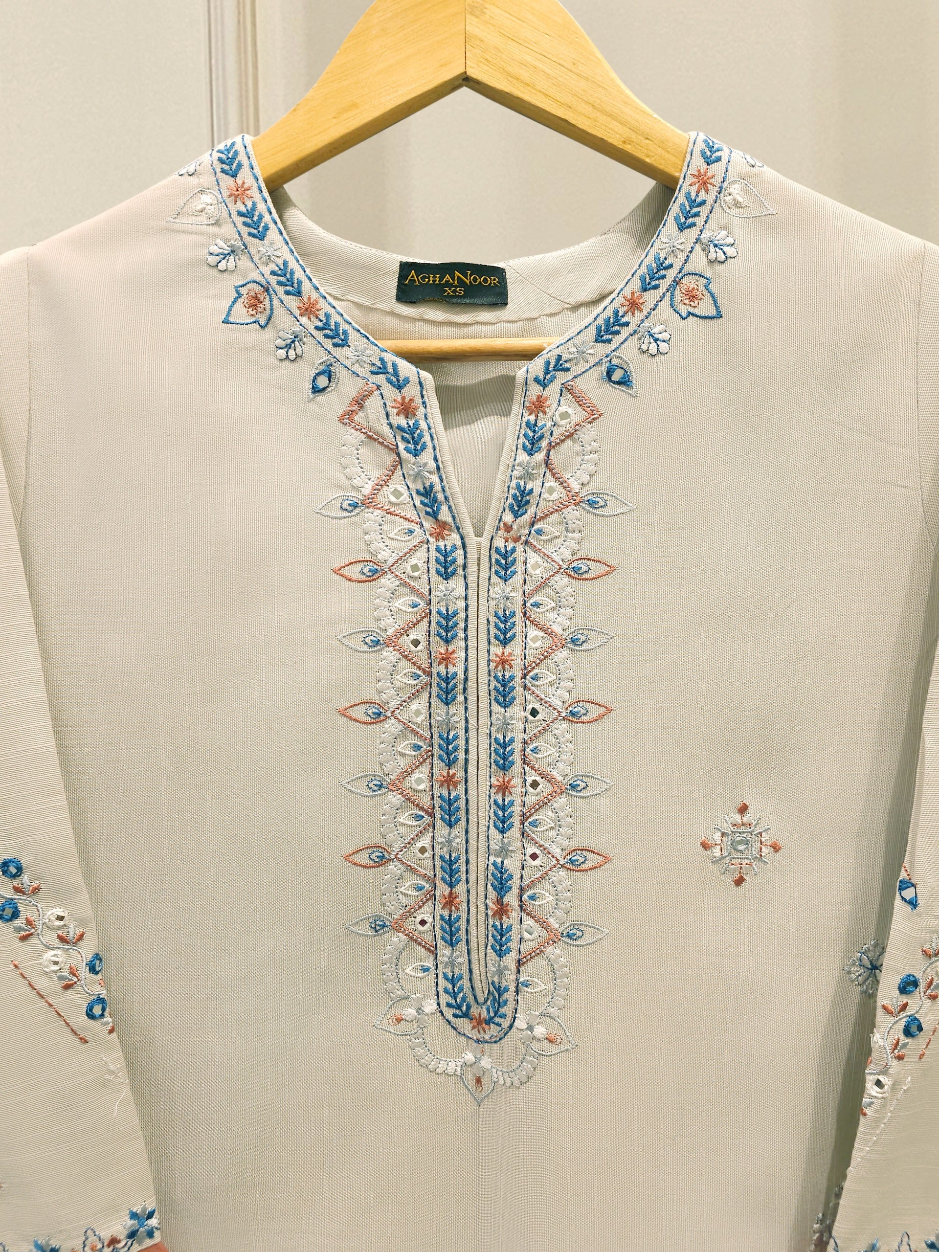 2 Piece - Embroidered  Khaddar Suit S112796 - Image 2