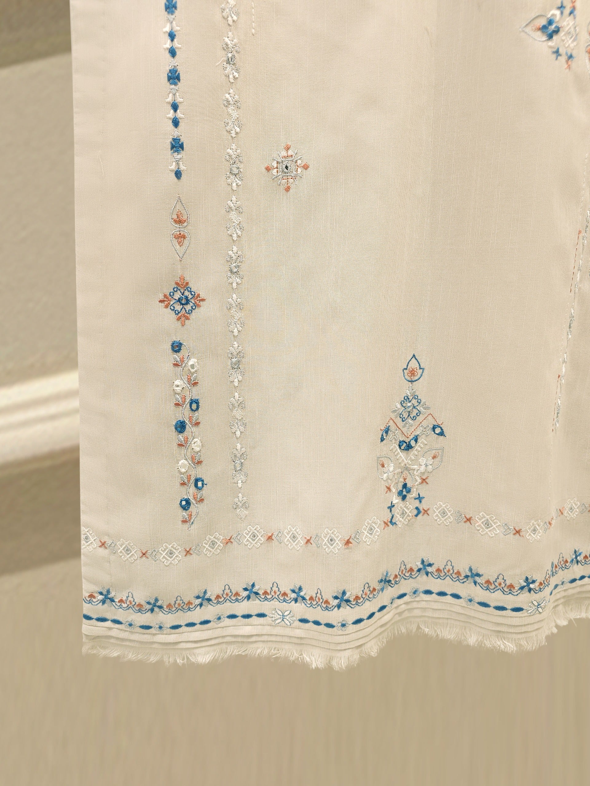 2 Piece - Embroidered  Khaddar Suit S112796 - Image 4