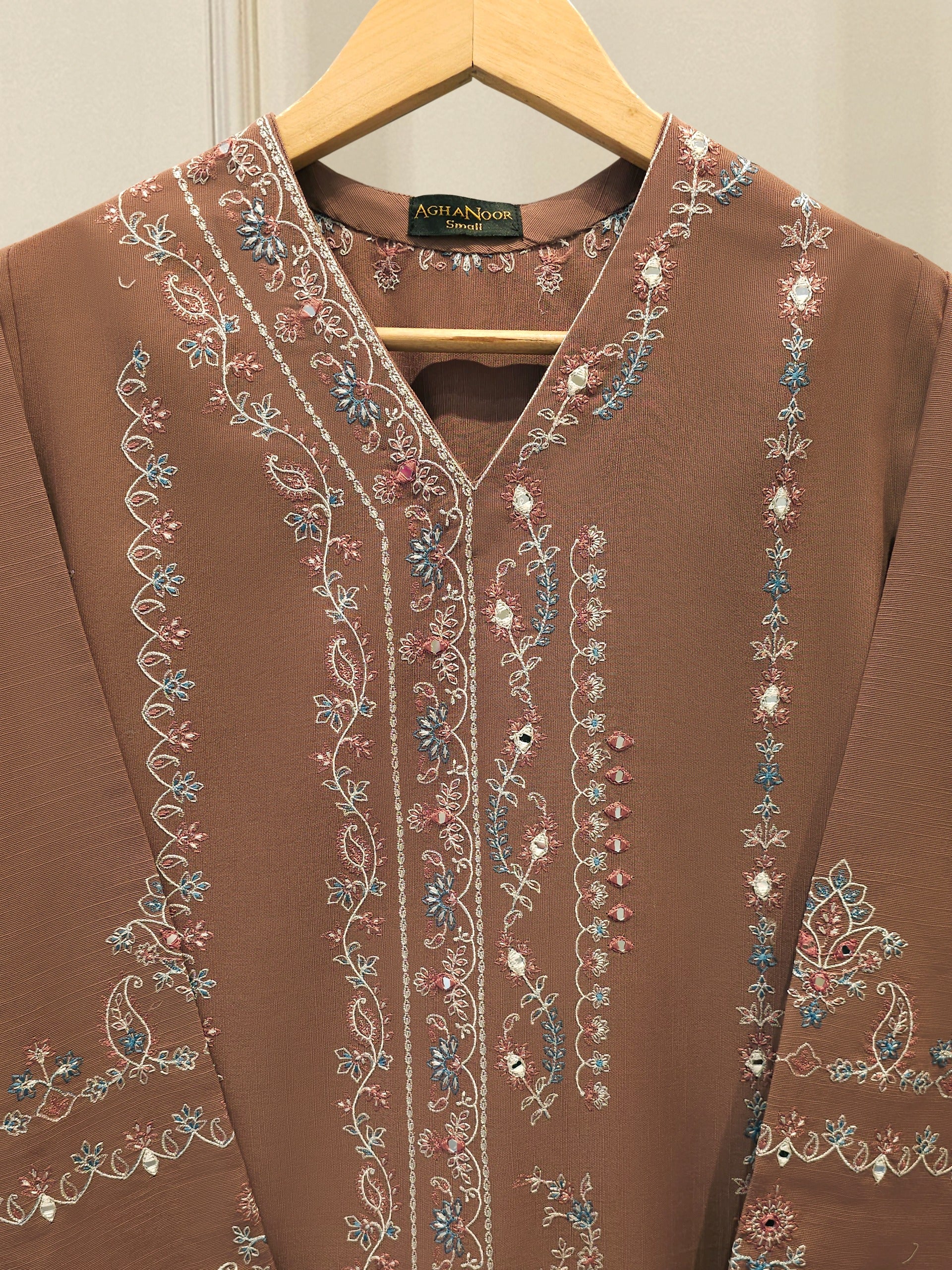 2 Piece - Embroidered  Khaddar Suit S112960 - Image 2