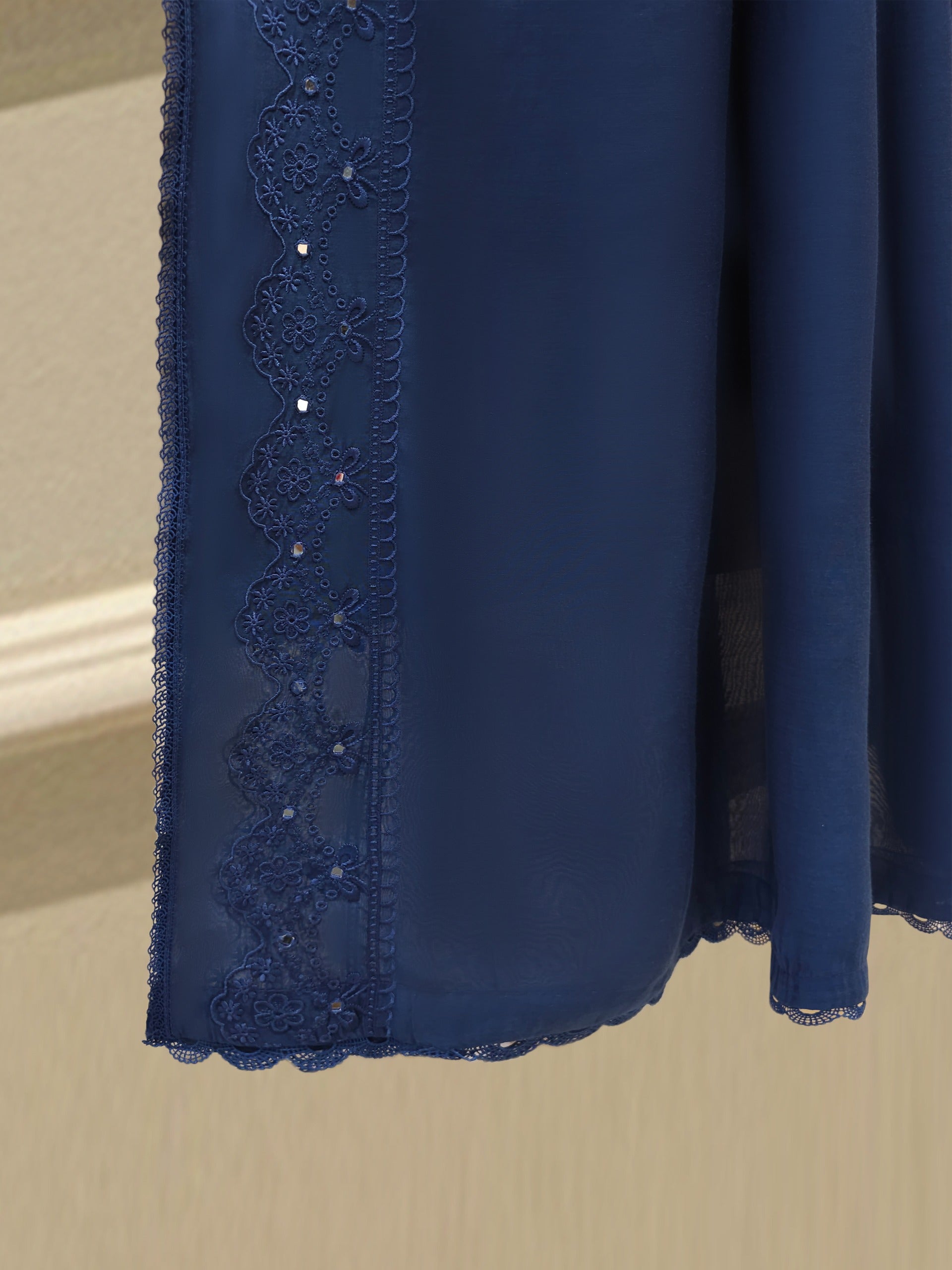 2 Piece - Embroidered Kora Cotton Silk Suit S111822 - Image 5