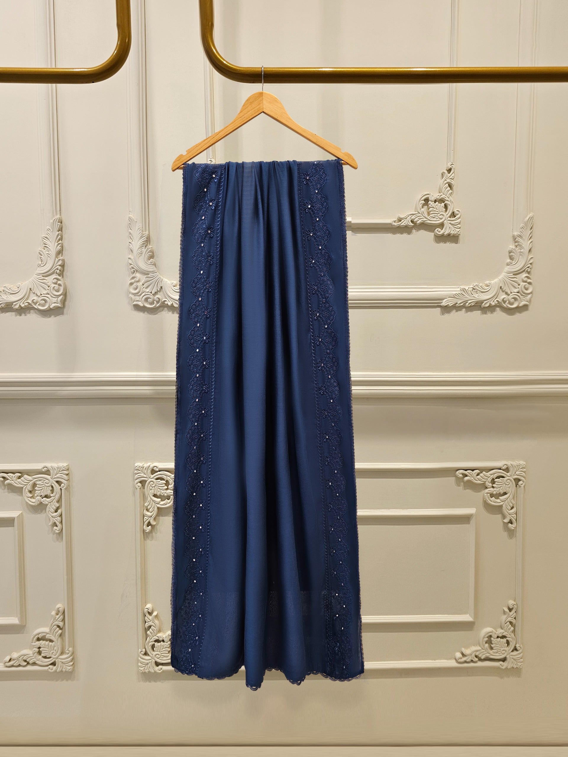 2 Piece - Embroidered Kora Cotton Silk Suit S111822 - Image 7