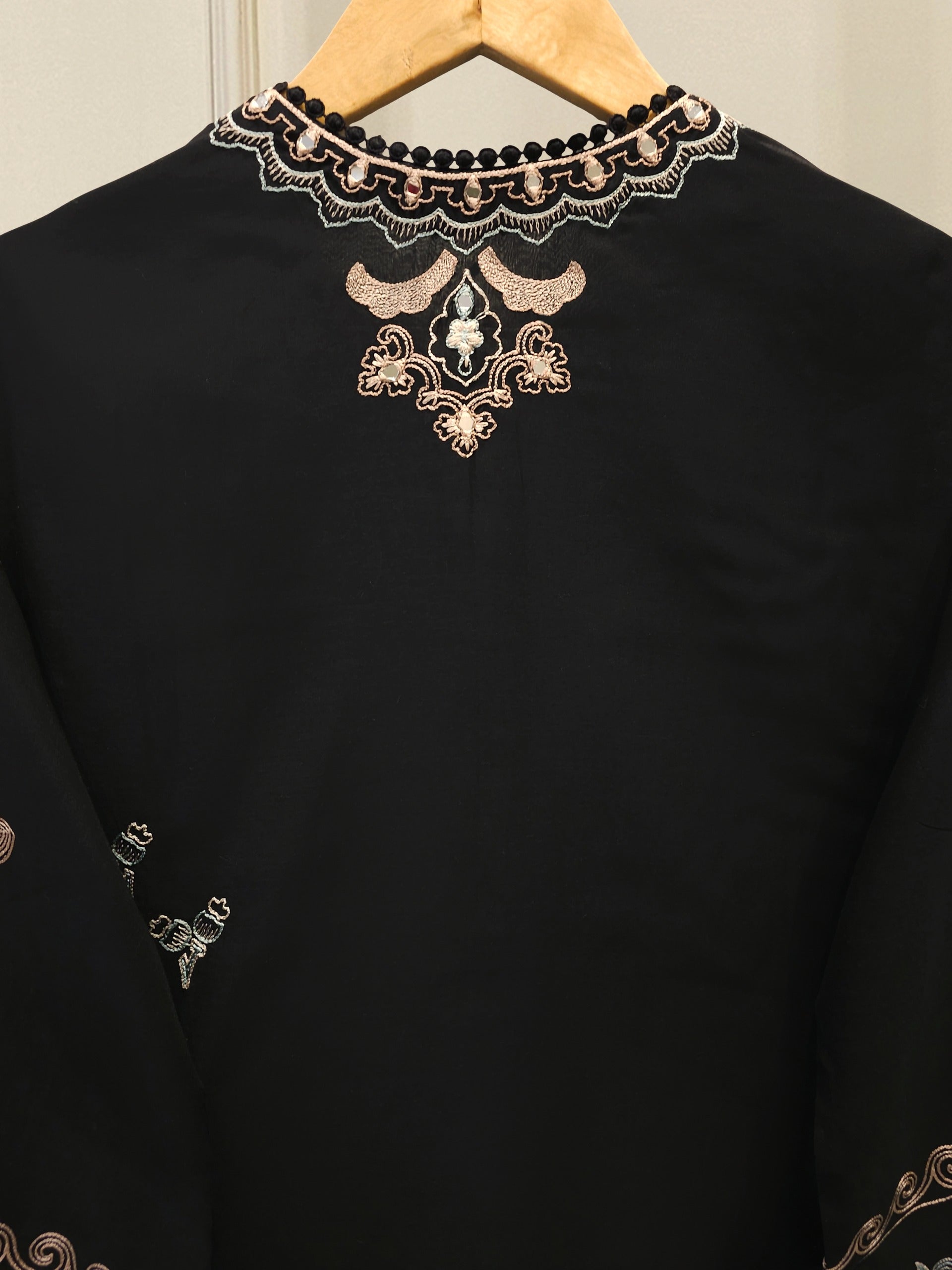 2 Piece - Embroidered Kora Cotton Suit  S112807 - Image 4
