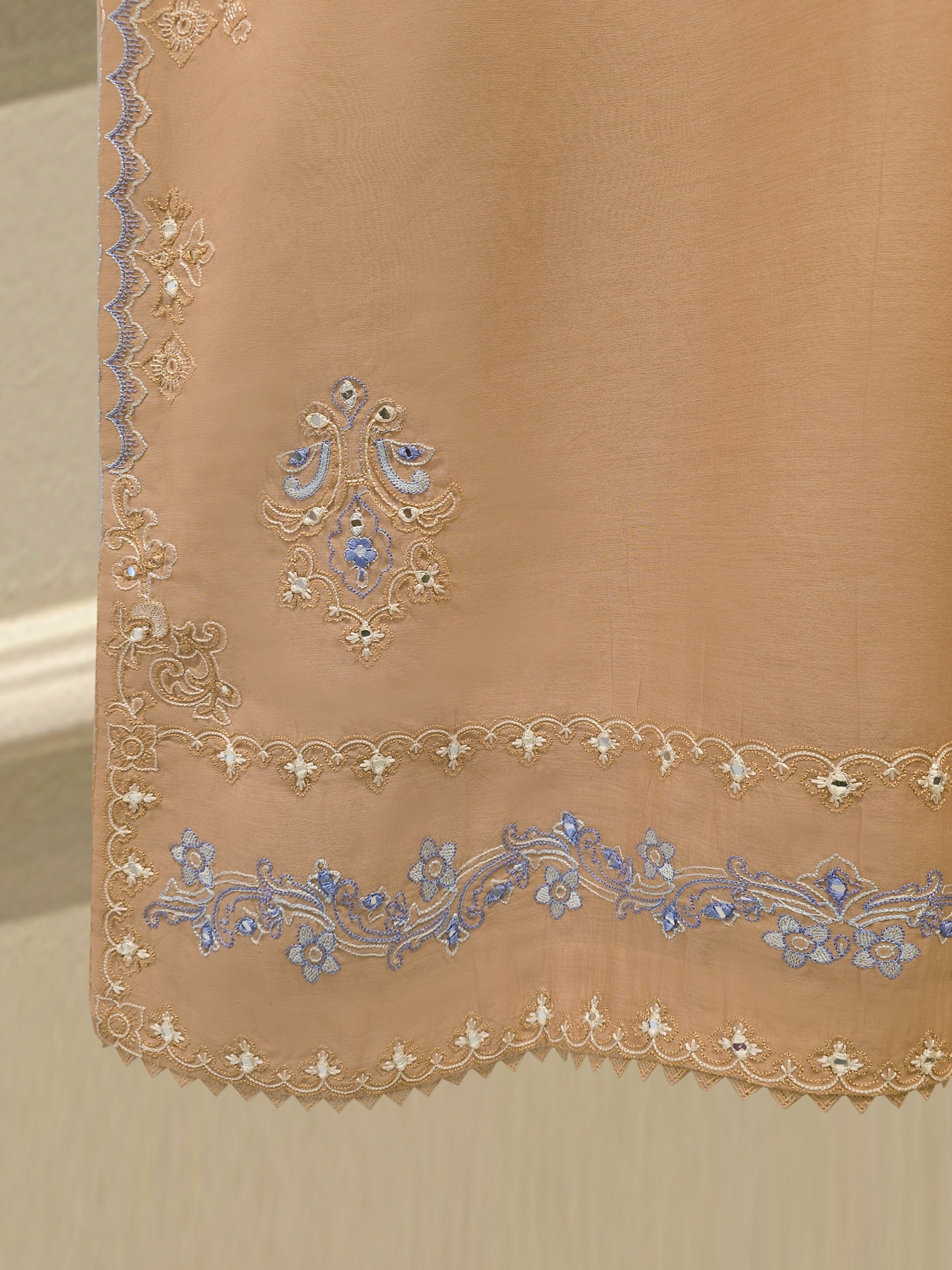 2 Piece - Embroidered Kora Cotton Suit  S112820 - Image 6