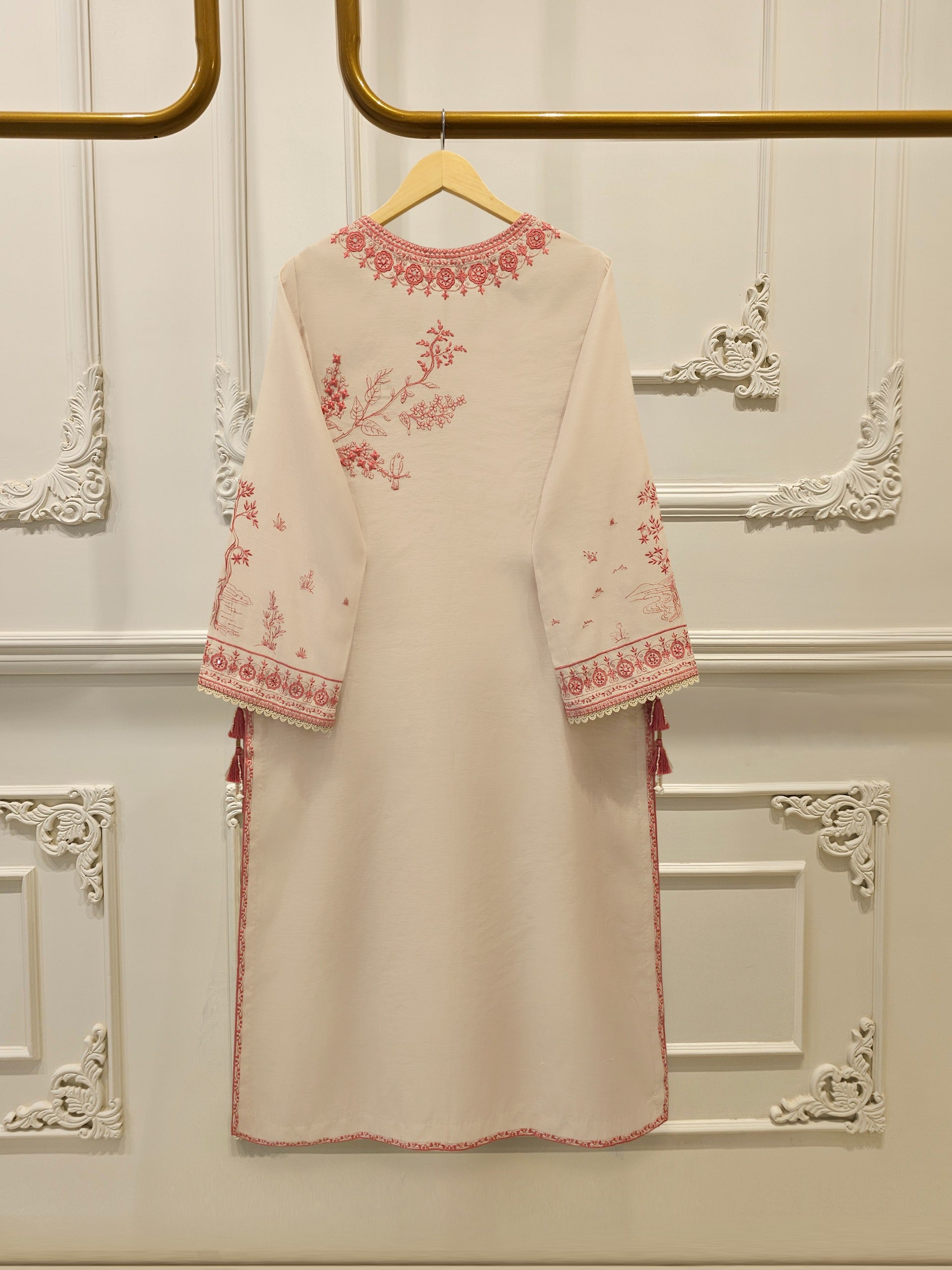2 Piece - Embroidered Kora Cotton Suit WS00232 - Image 5