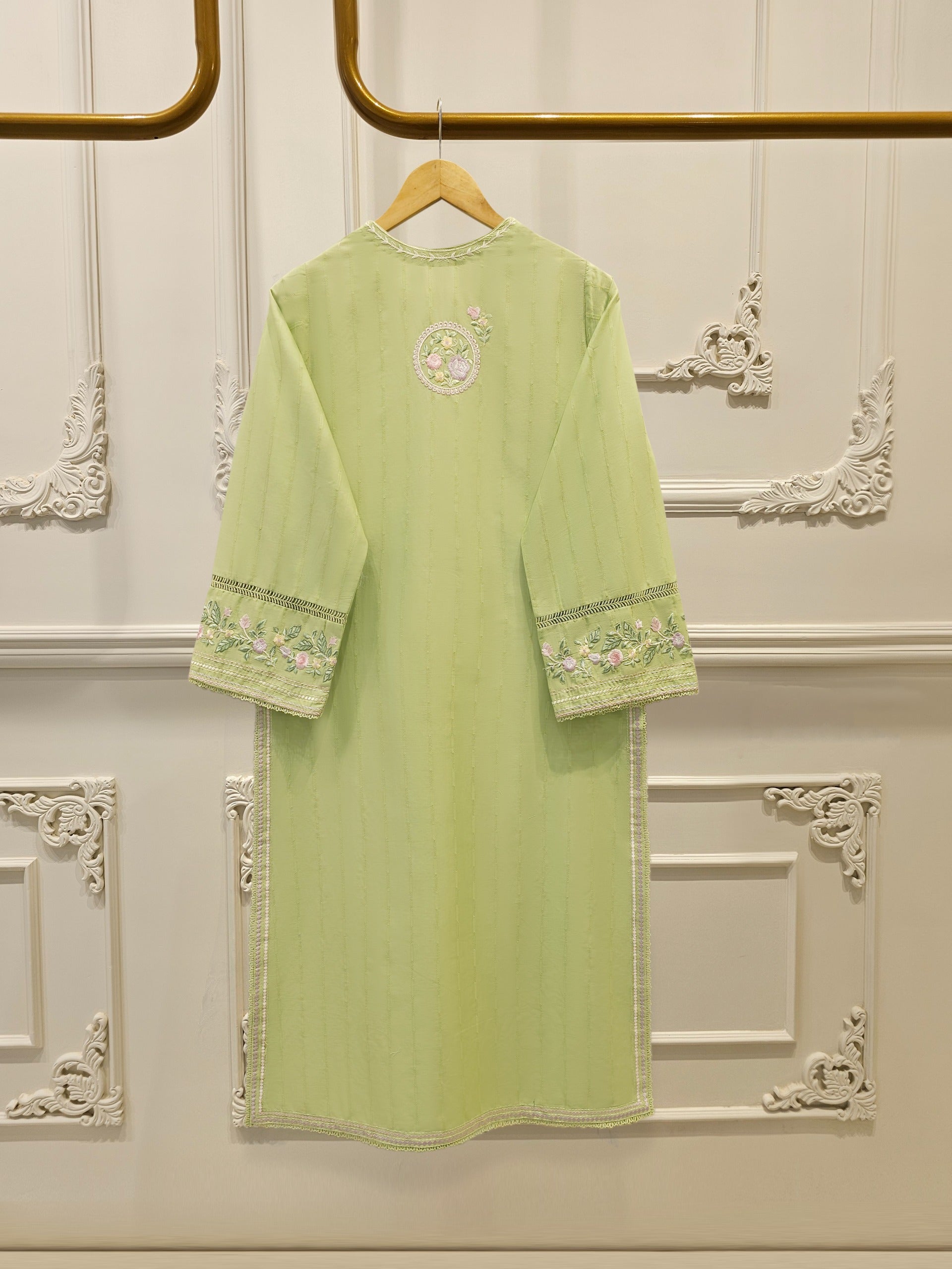 2 Piece - Embroidered jacquard Suit S112214 - Image 4