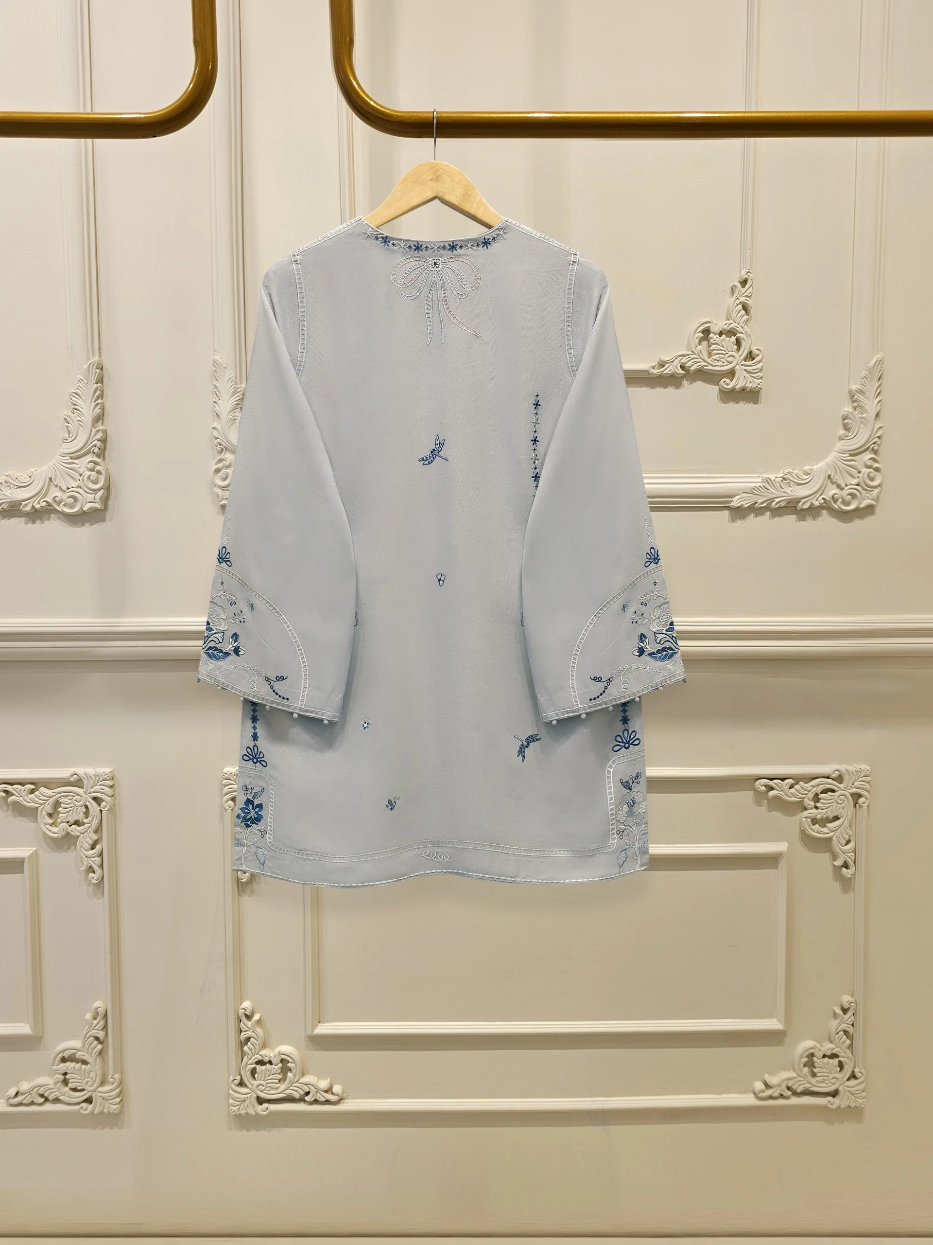 2 Piece - Embroidered Linen Suit WS00196 - Image 4
