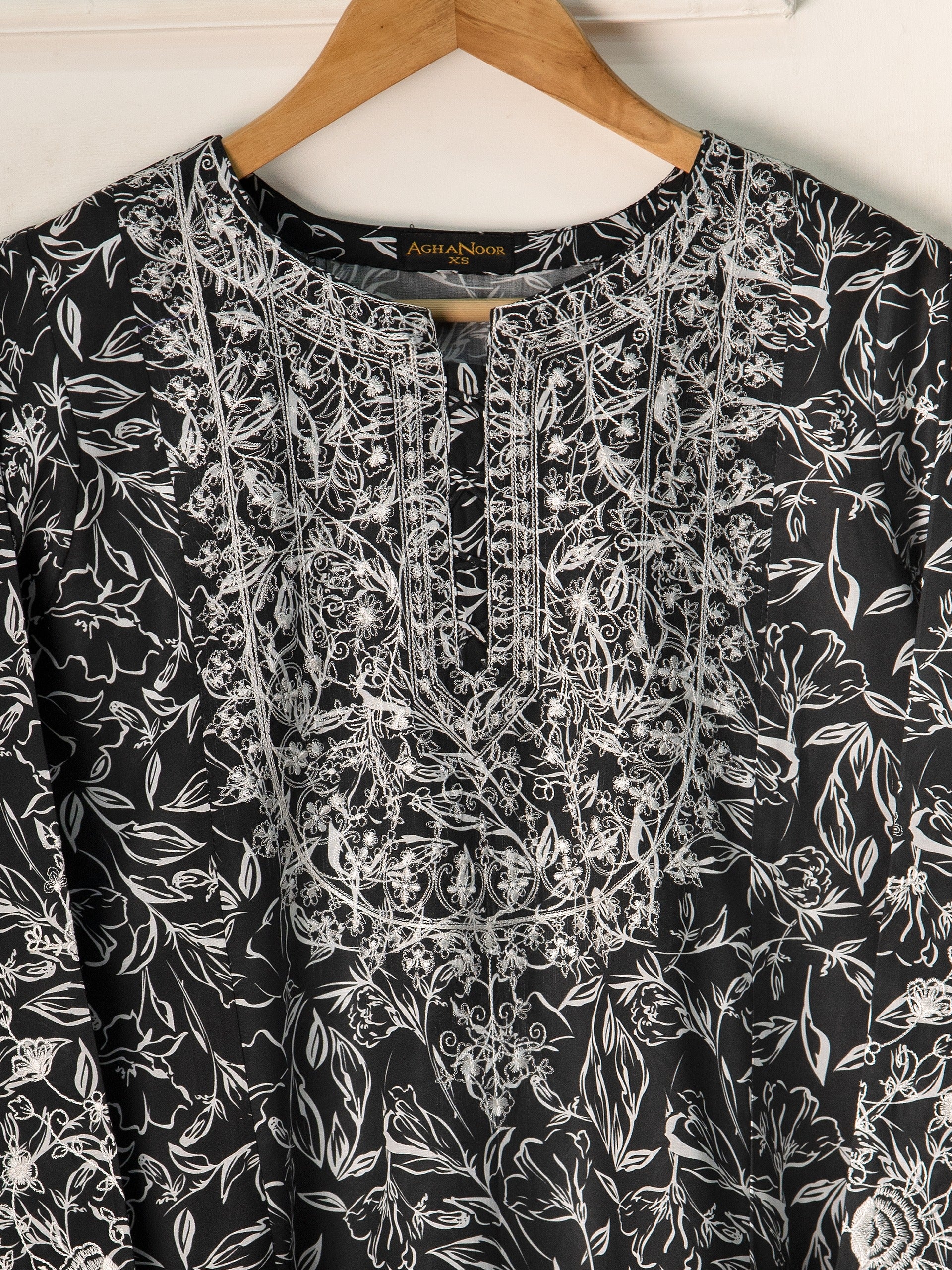 2 Piece - Embroidered Printed Cambric Shirt S111120 - Image 2