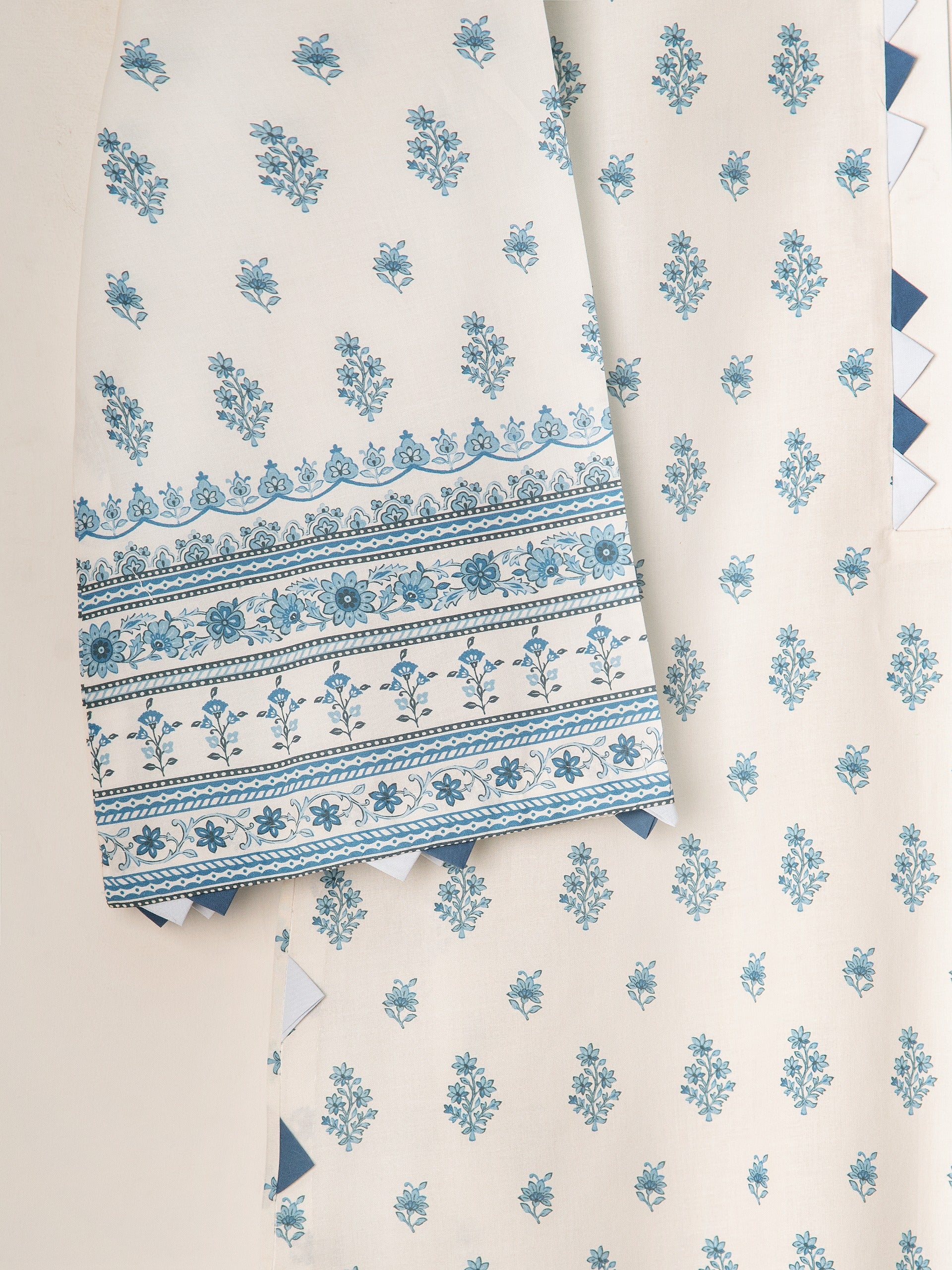 2 Piece - Embroidered Printed Cambric Suit S111133 - Image 4