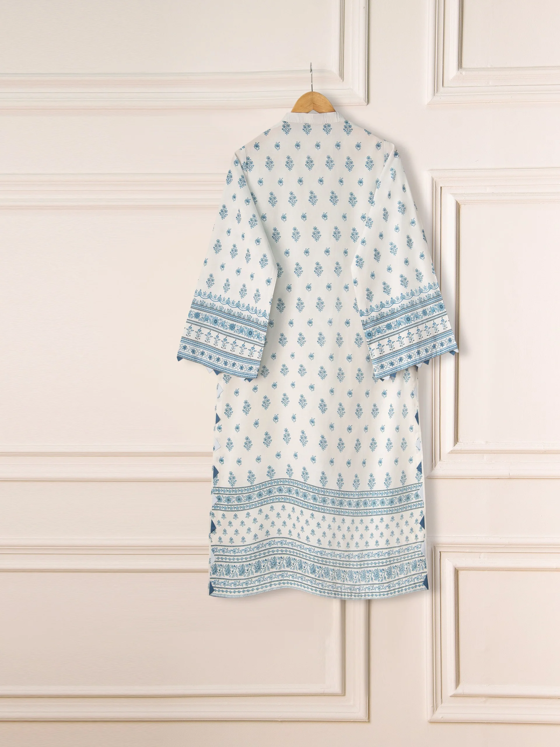 2 Piece - Embroidered Printed Cambric Suit S111133 - Image 6