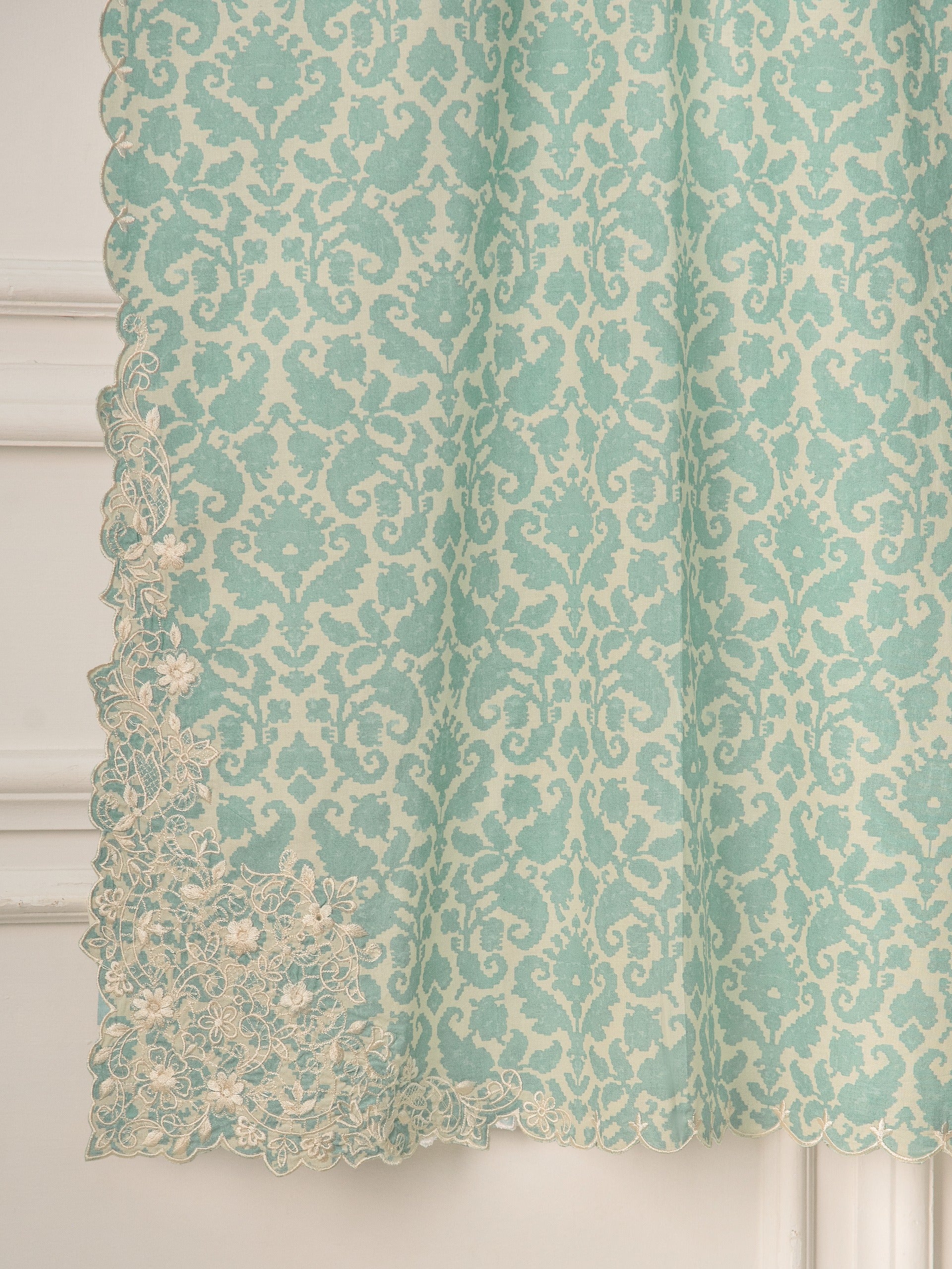 2 Piece - Embroidered Printed Cambric Suit S111257 - Image 5