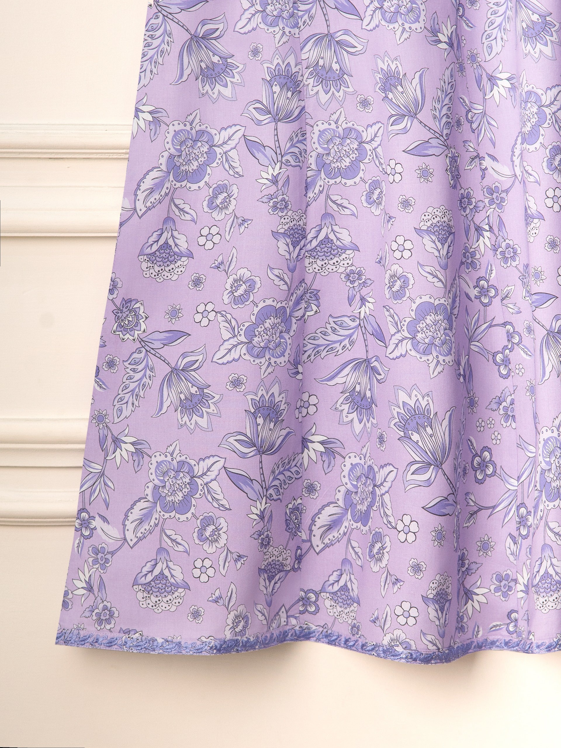 2 Piece - Embroidered Printed Cambric Suit S111138 - Image 4